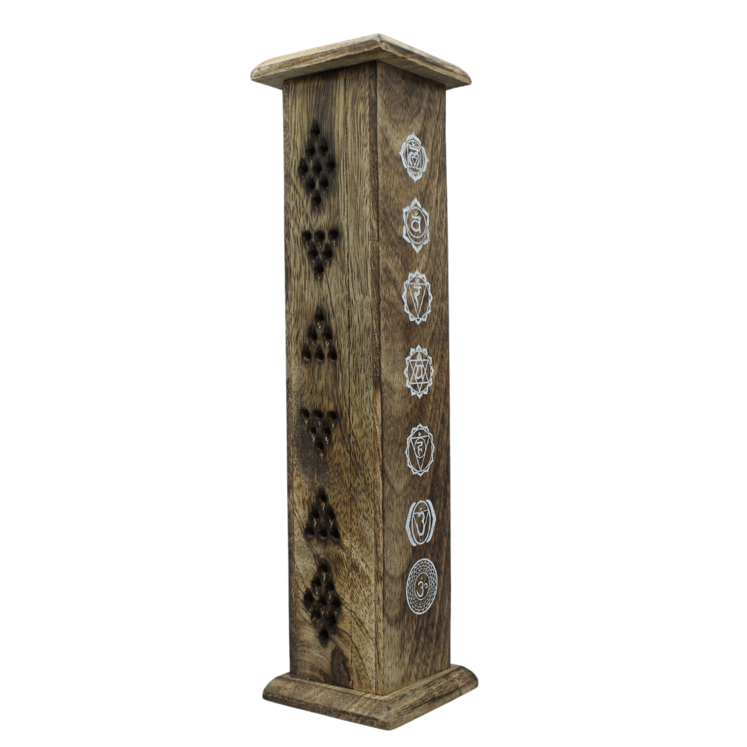 Green Tree Tower Incense Burner with 7 Chakra