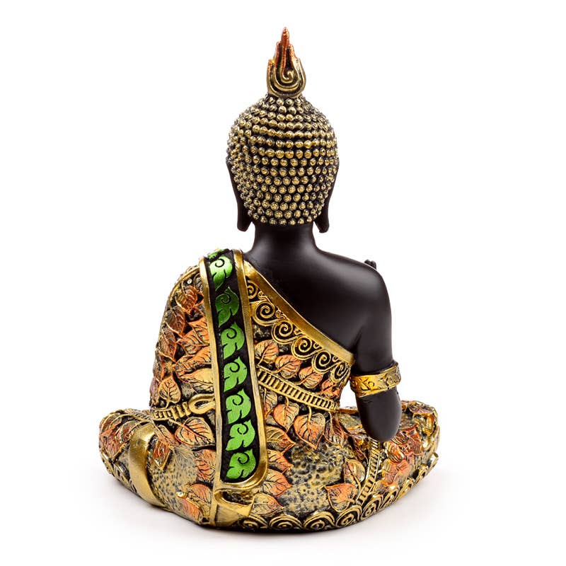 Black & Orange Gold Thai Buddha Mediation
