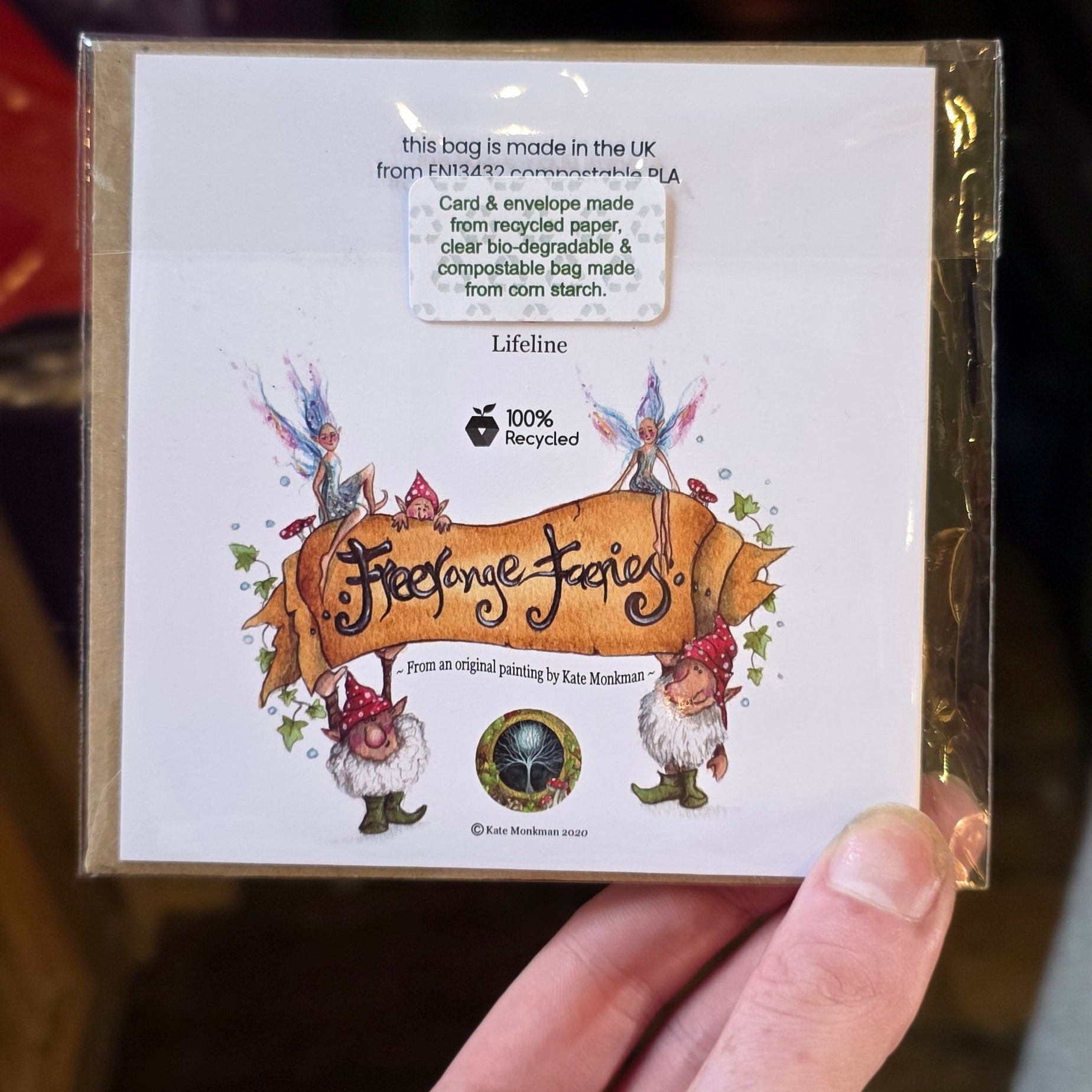 Yin Yang Oak Leaf Greeting Card