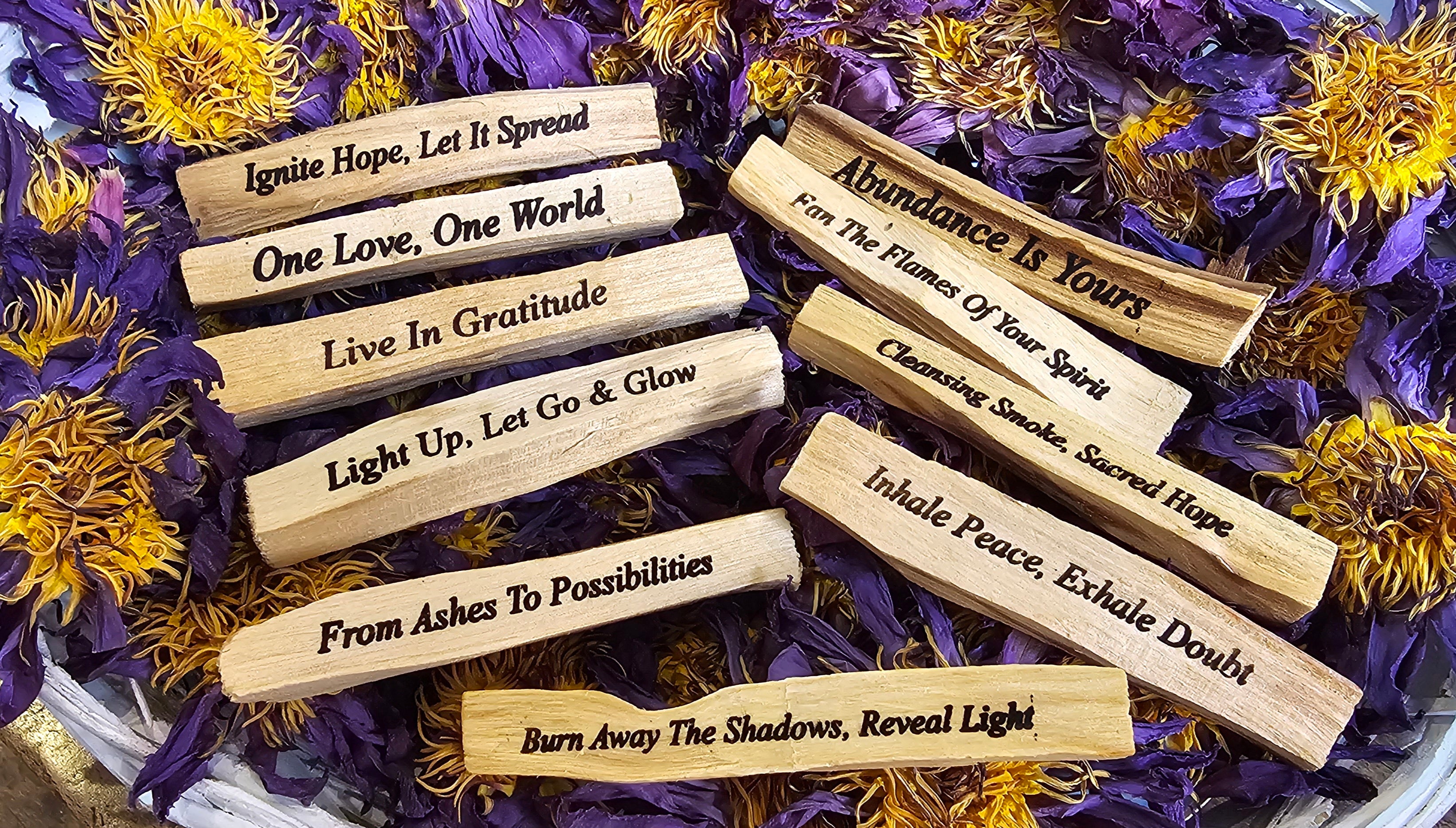 Palo Santo Affirmation Set