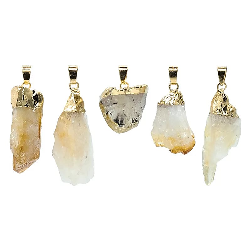 Citrine Raw Point Pendant