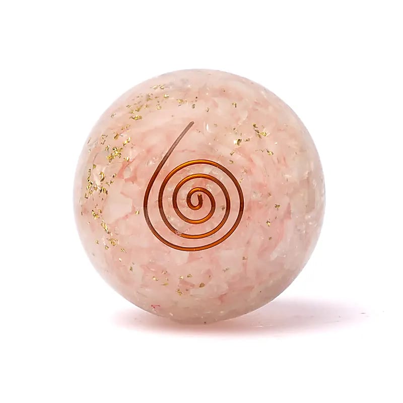 Rose Quartz Orgonite Sphere