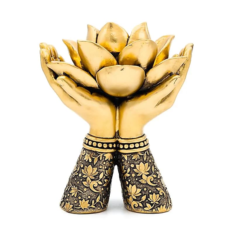 Tealight Holder Lotus Hands