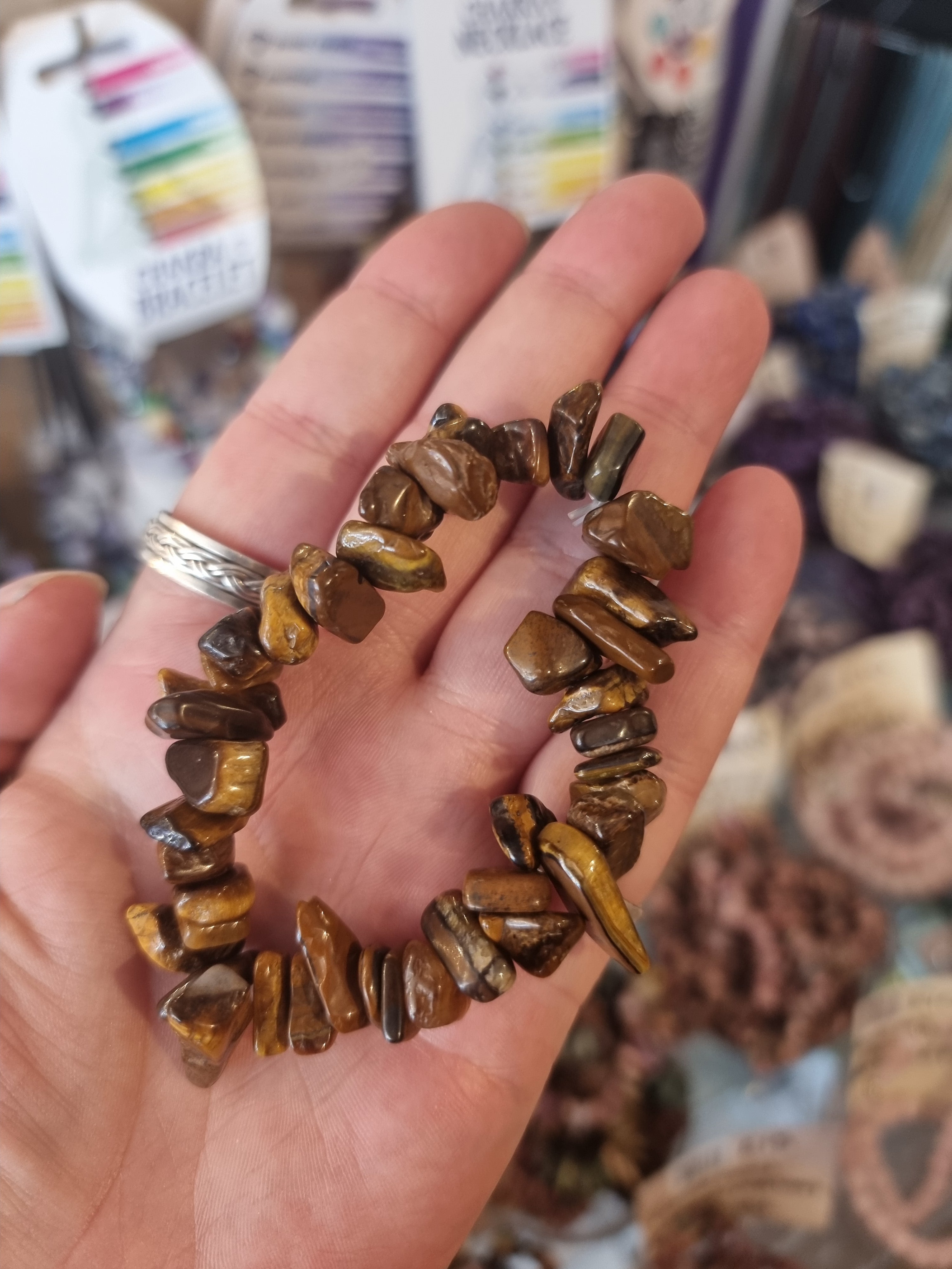 Chunky Tigers Eye Chip Bracelet