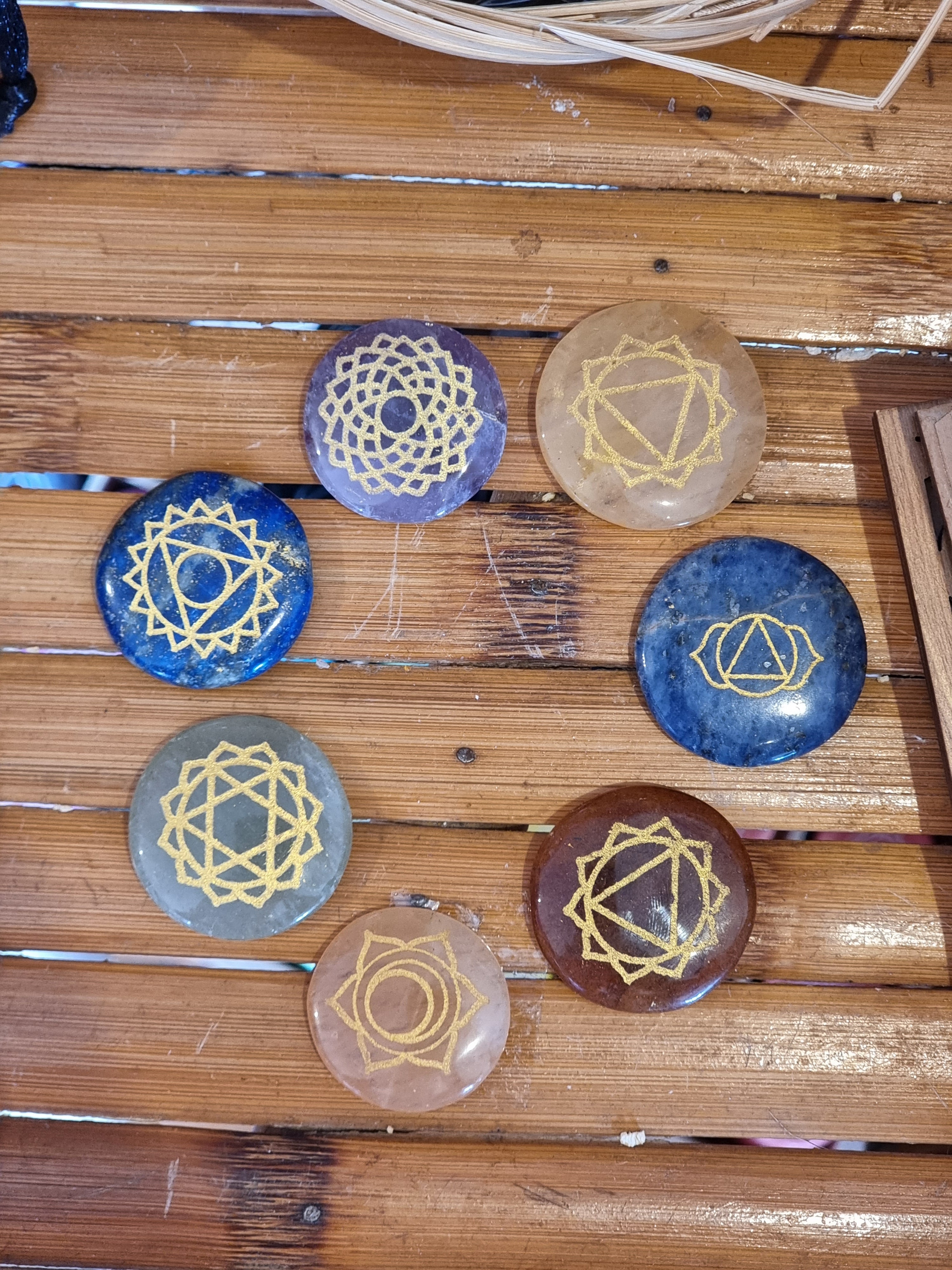 Chakra Crystal Set In Wooden Box