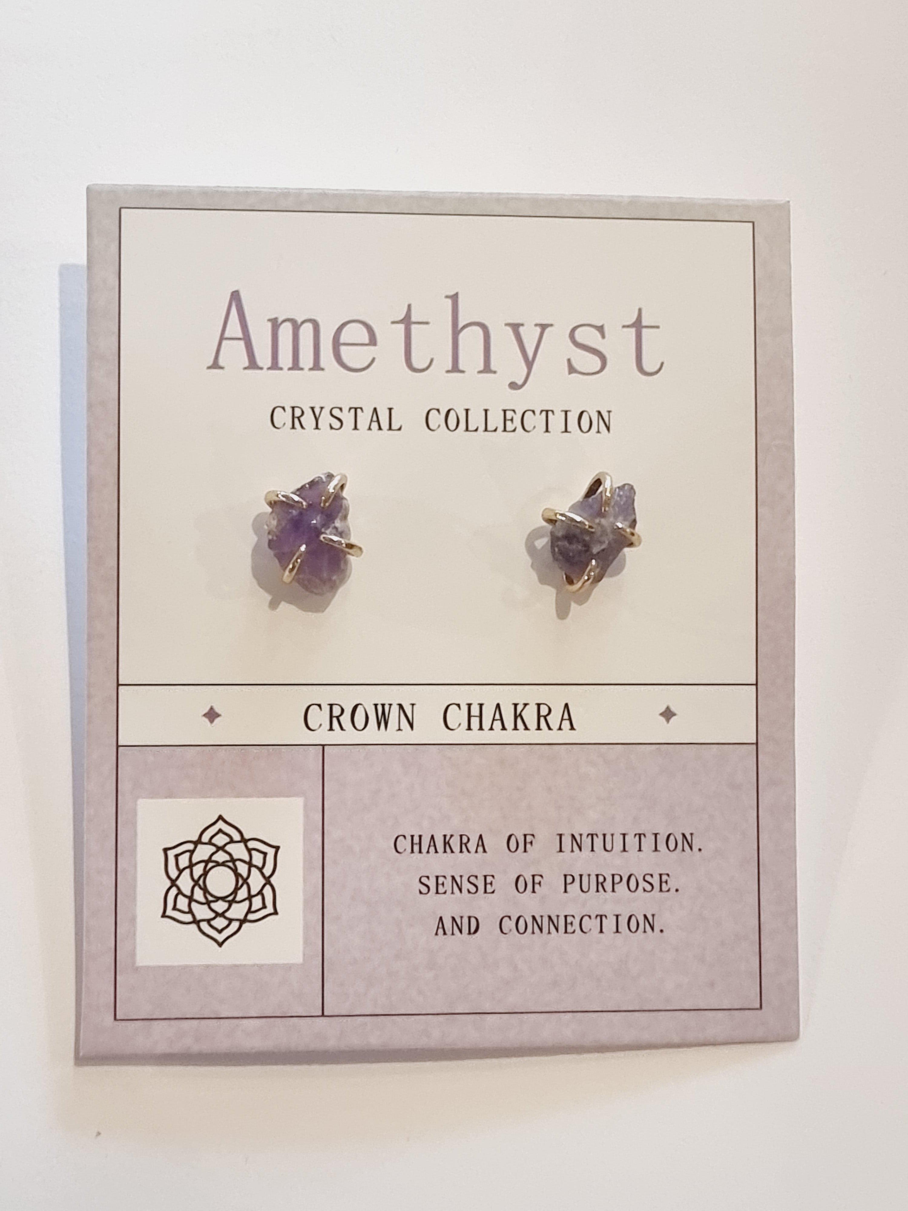 Amethyst Crown Chakra Earrings