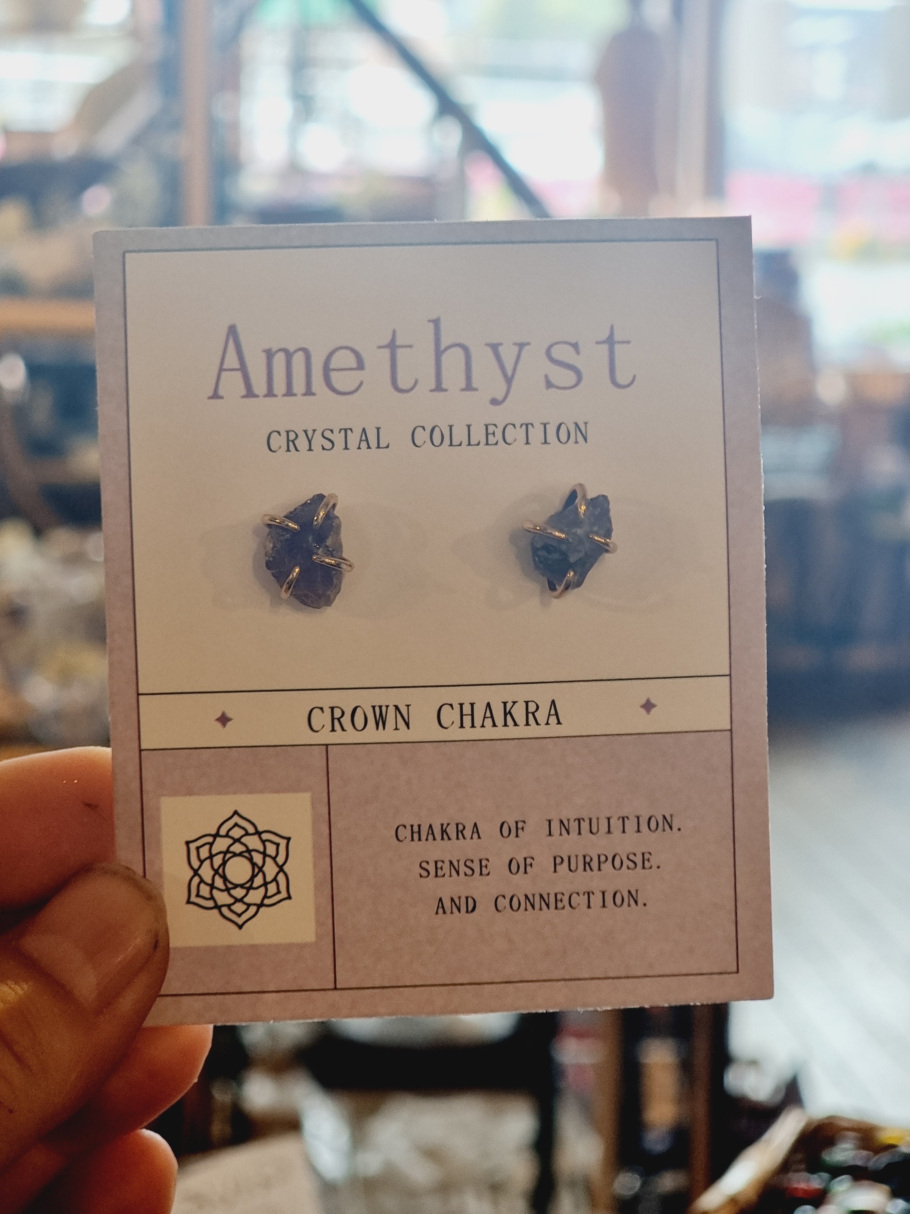 Amethyst Crown Chakra Earrings