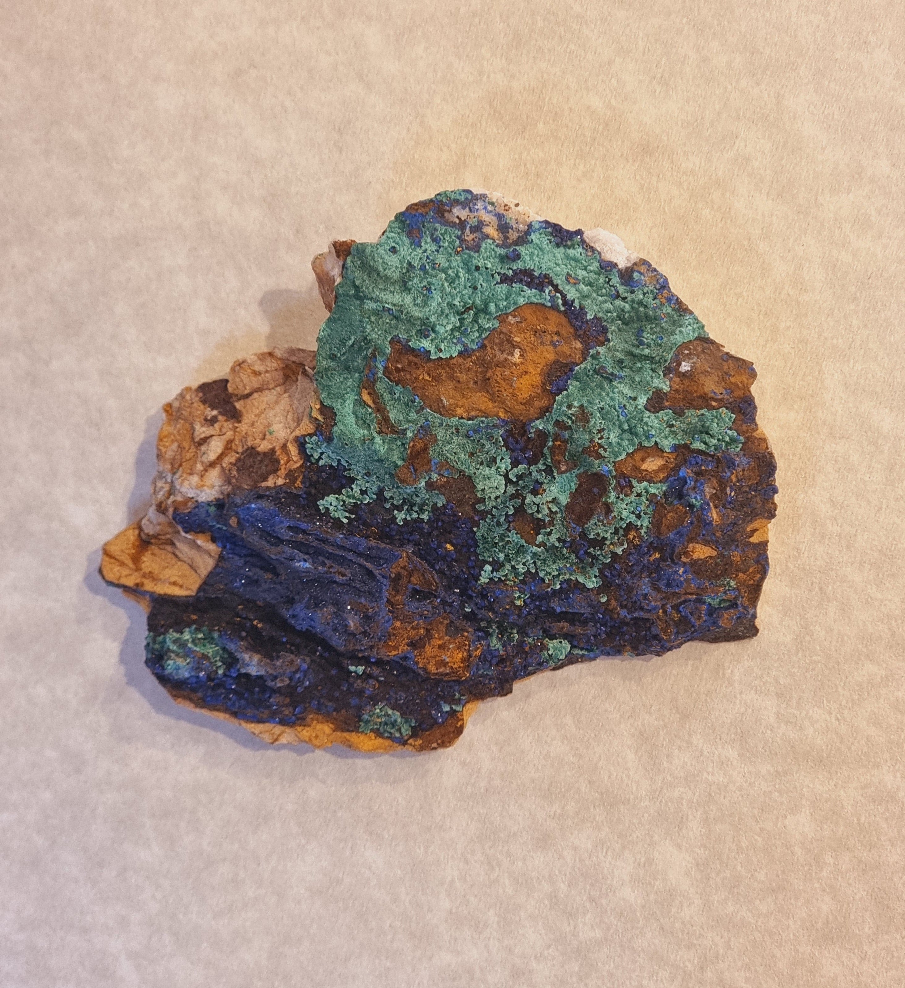 Azurite & Malachite Slice