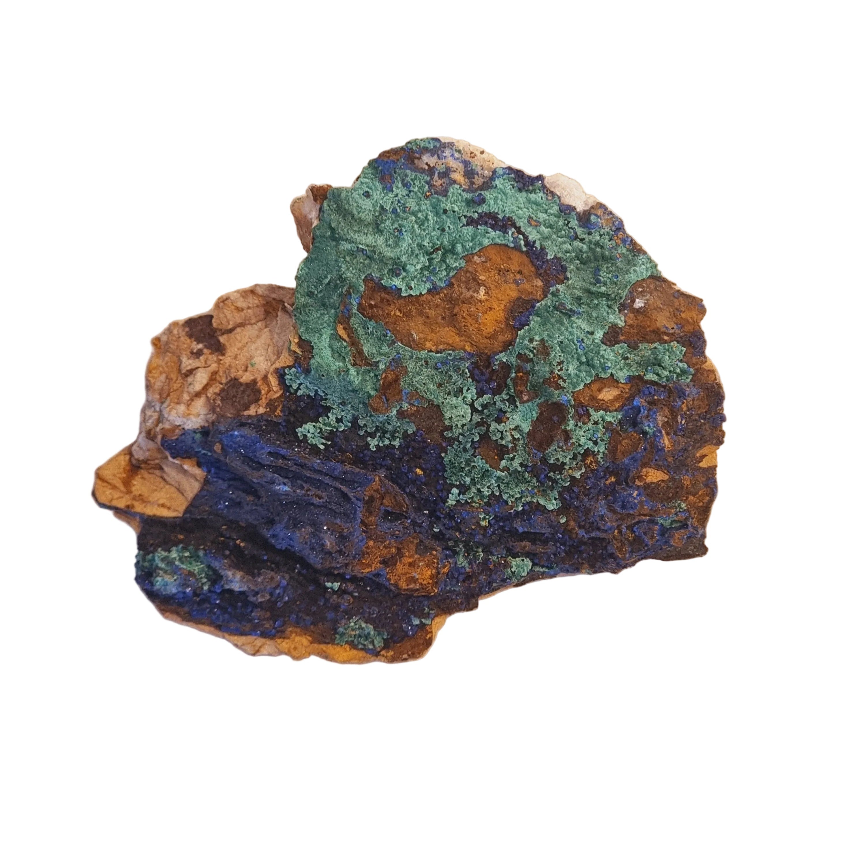 Azurite & Malachite Slice