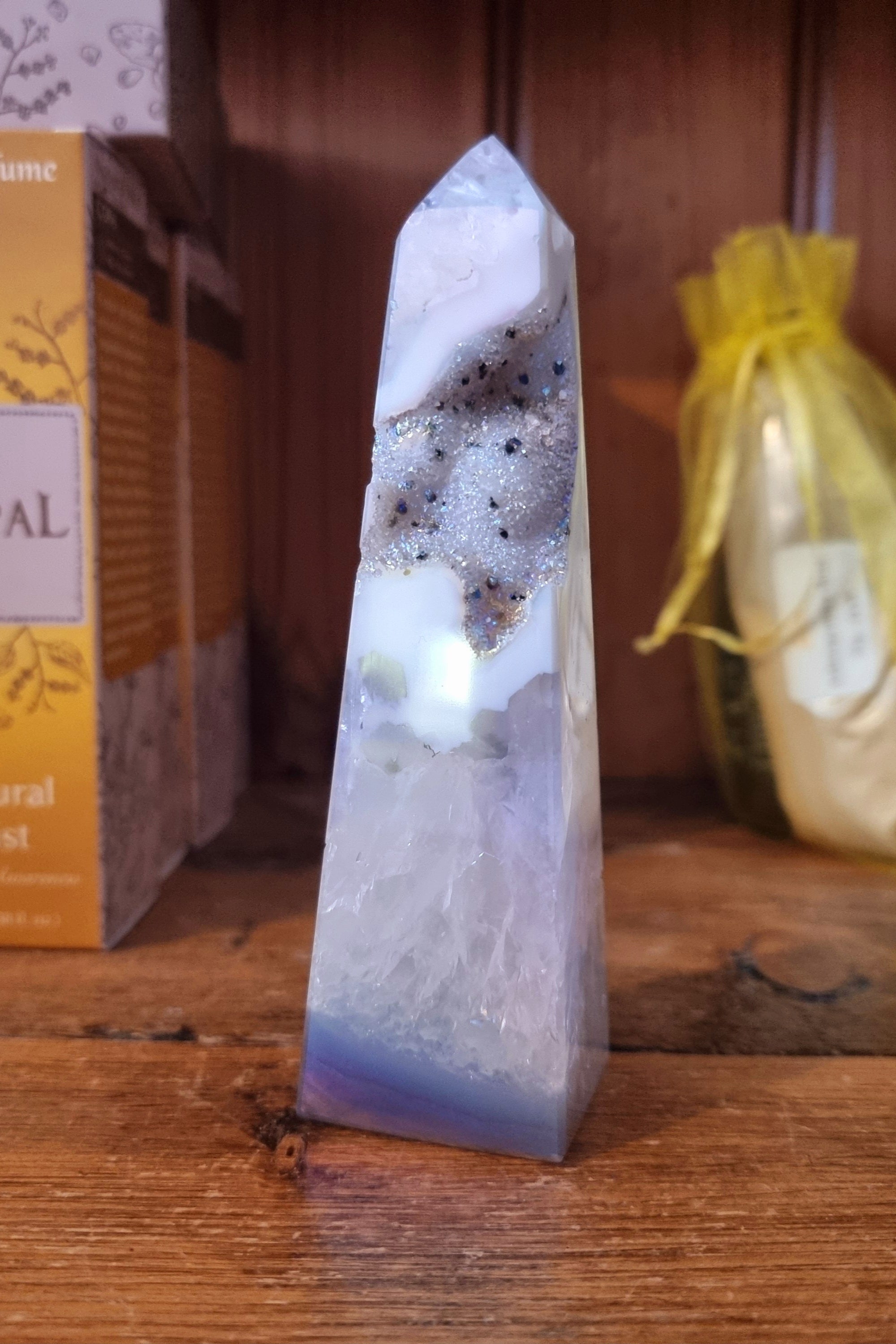 Druzy Aura Agate Tower