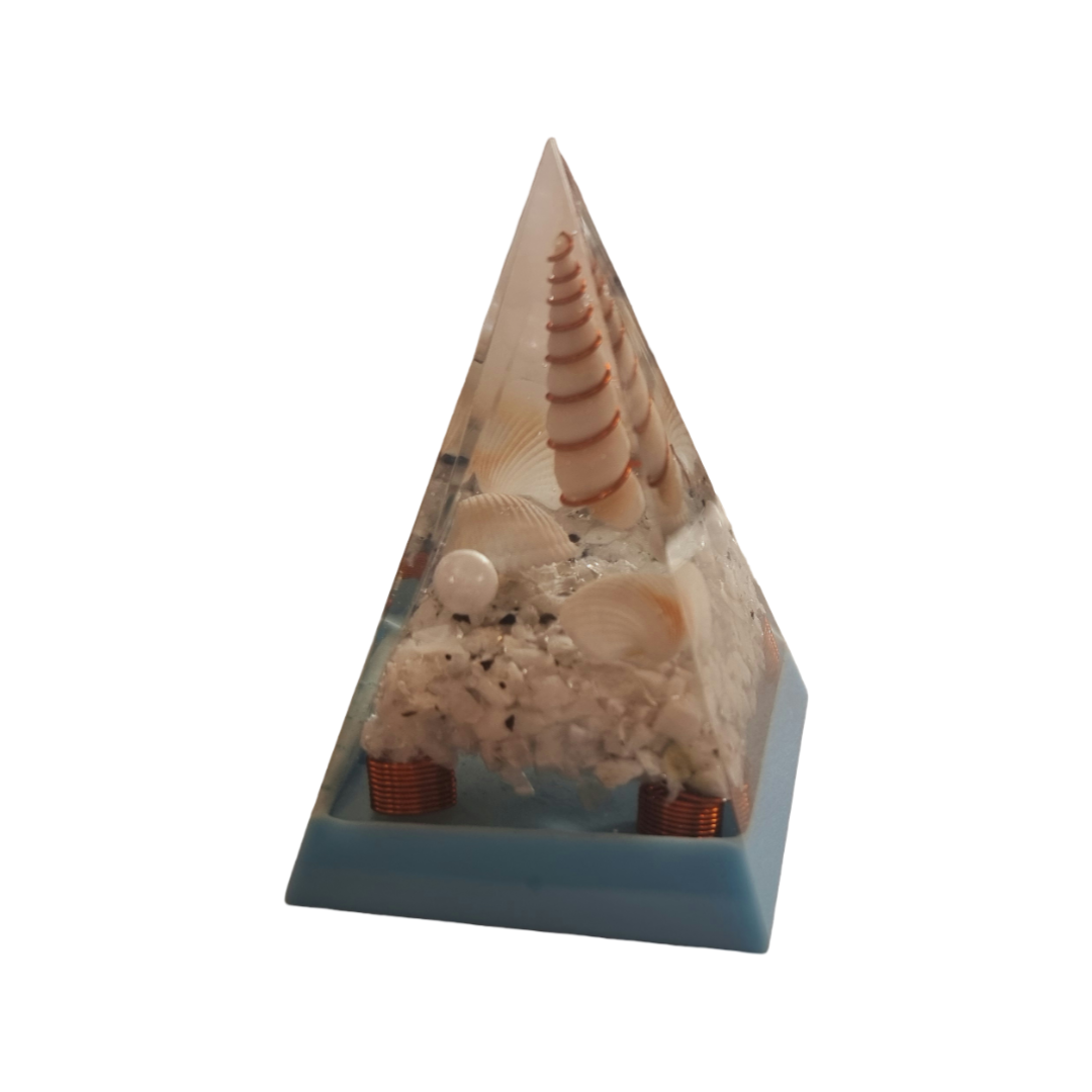 Rainbow Moonstone Orgonite Pyramid