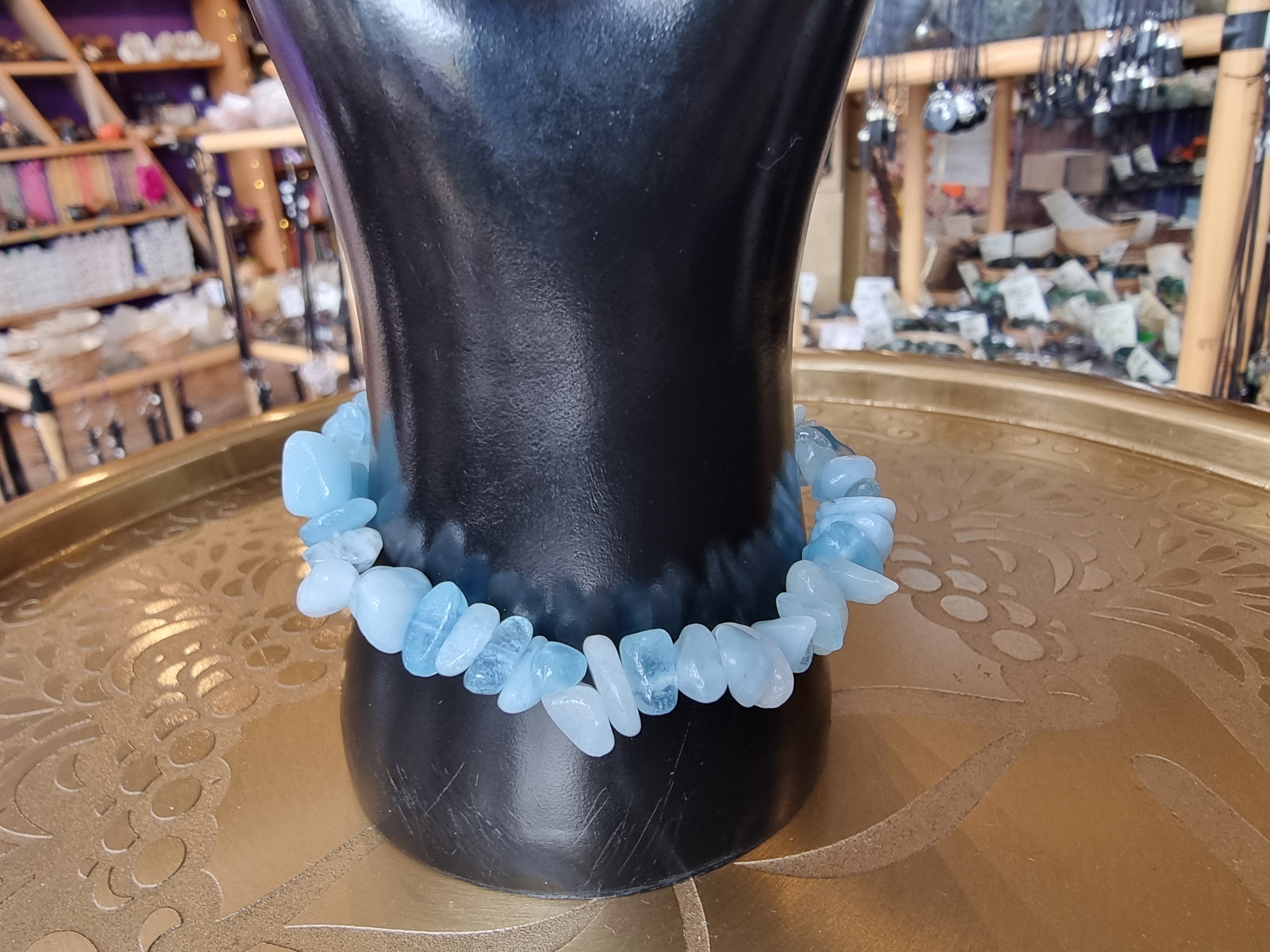 Aquamarine Chip Bracelet