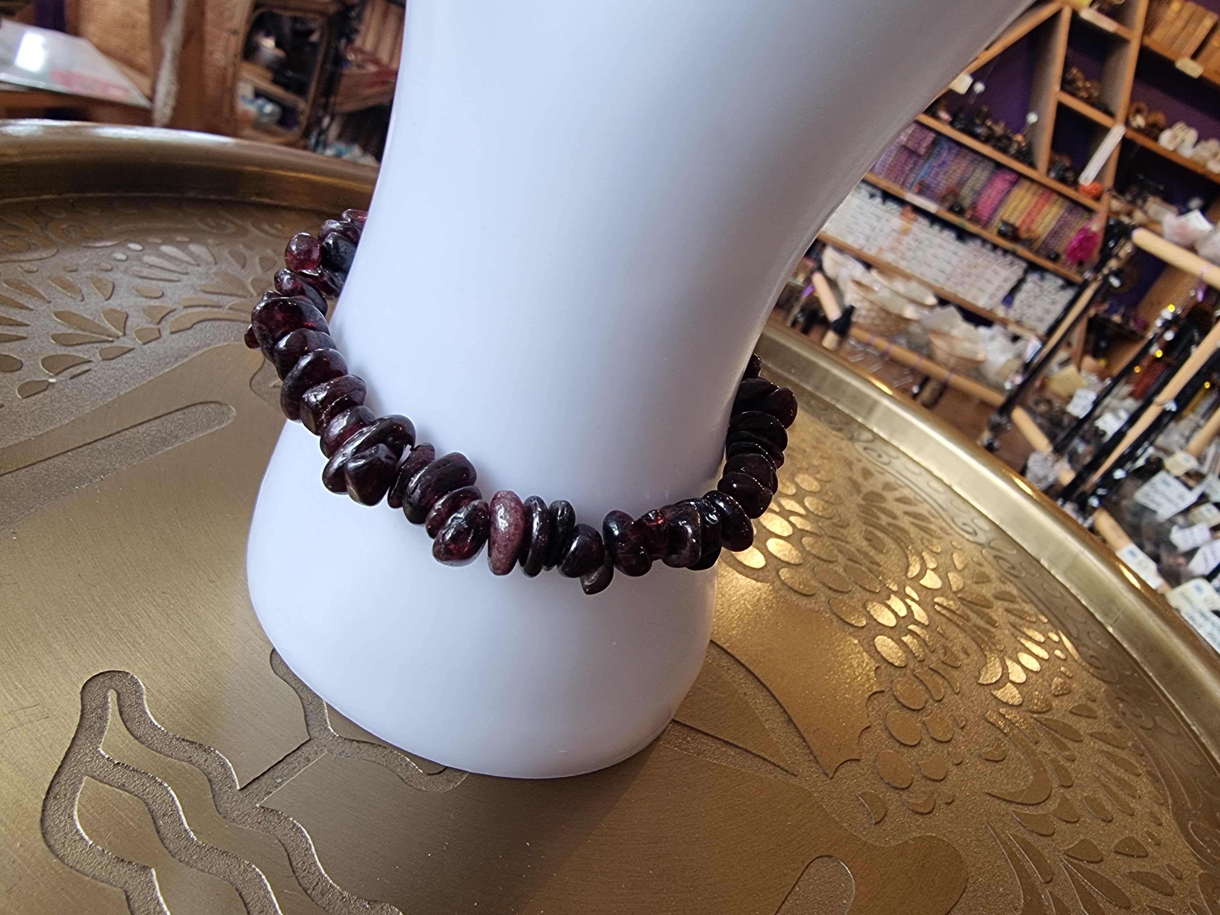 Garnet Chip Bracelet