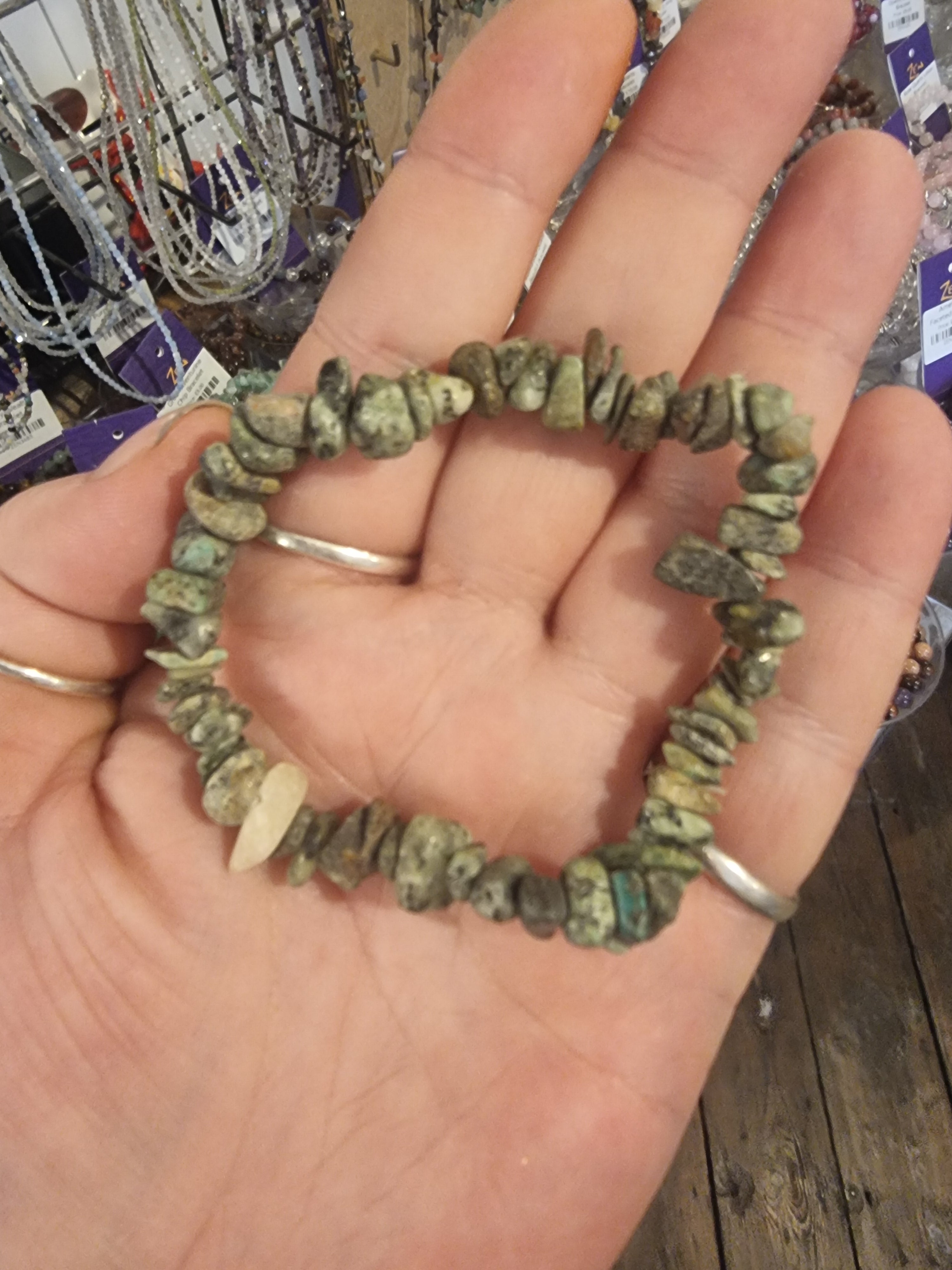 African Turquoise Chip Bracelet