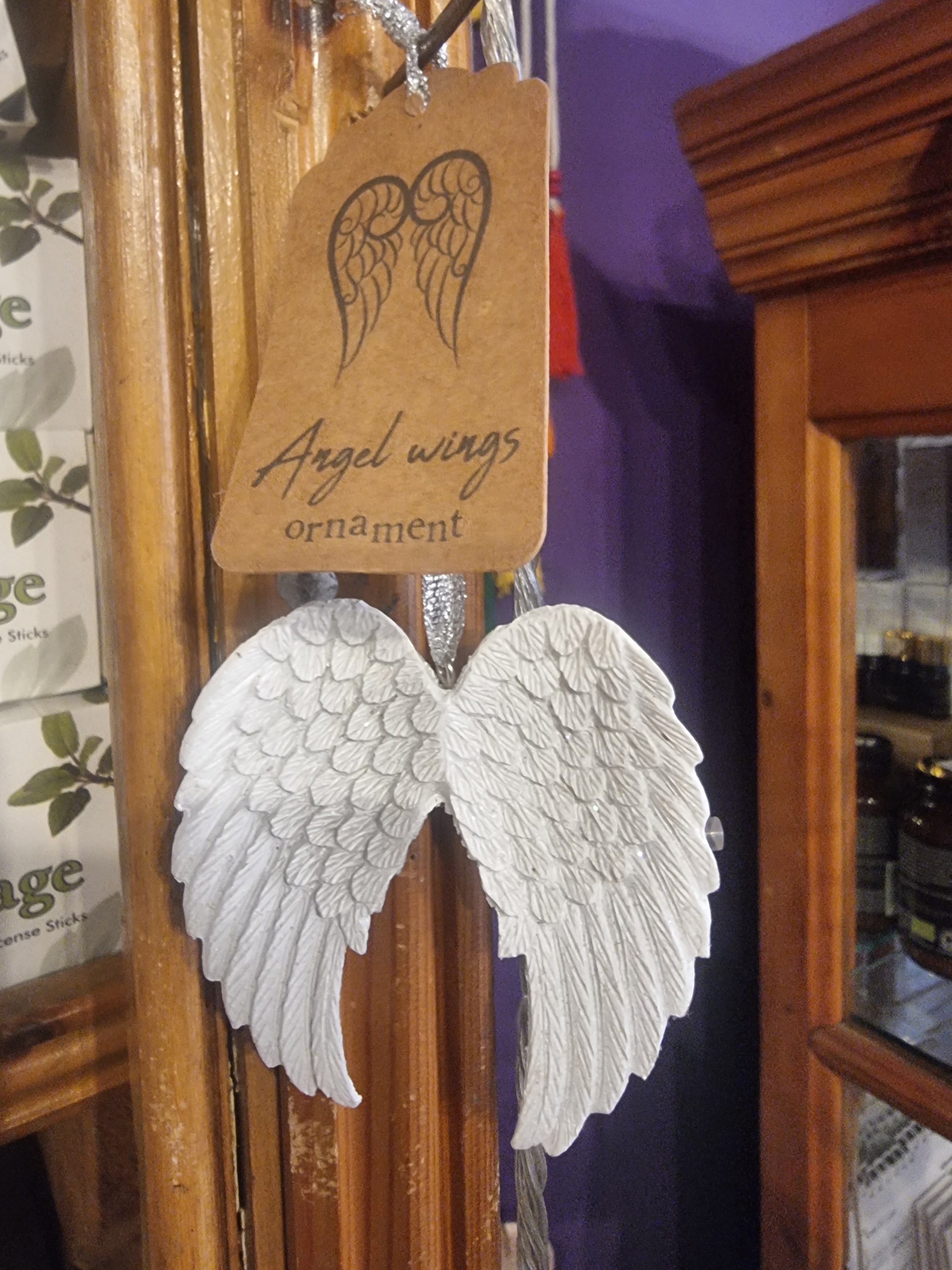 Double Glitter Angel Wing Hanging