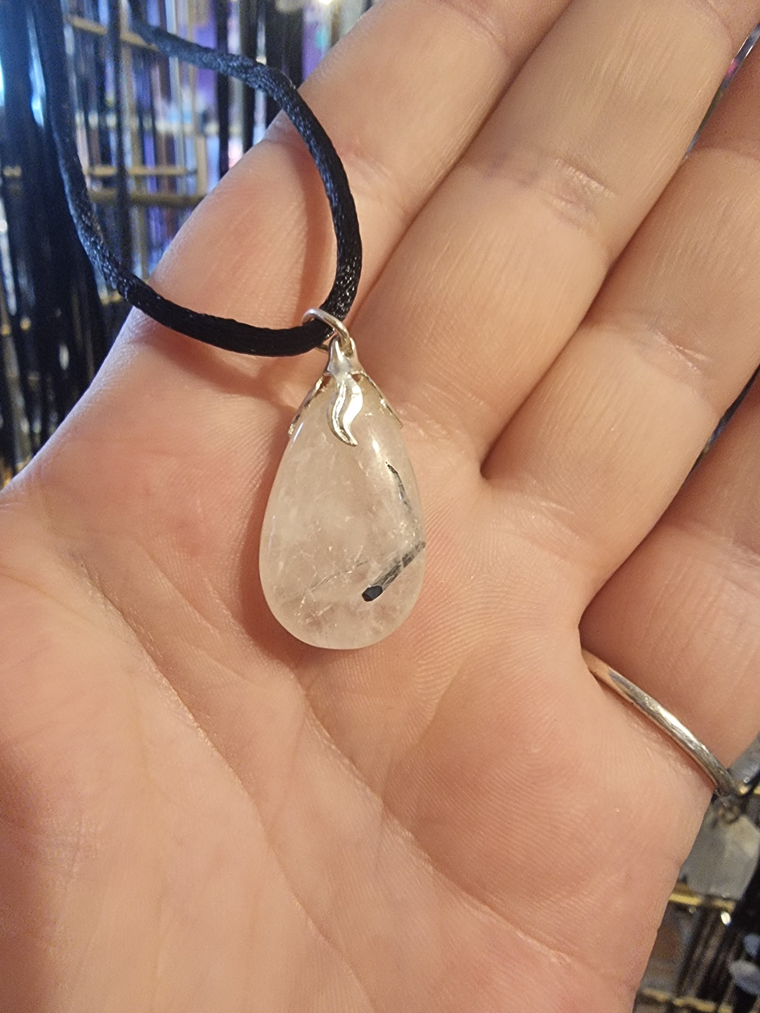 Tourmalinated Quartz Pendant
