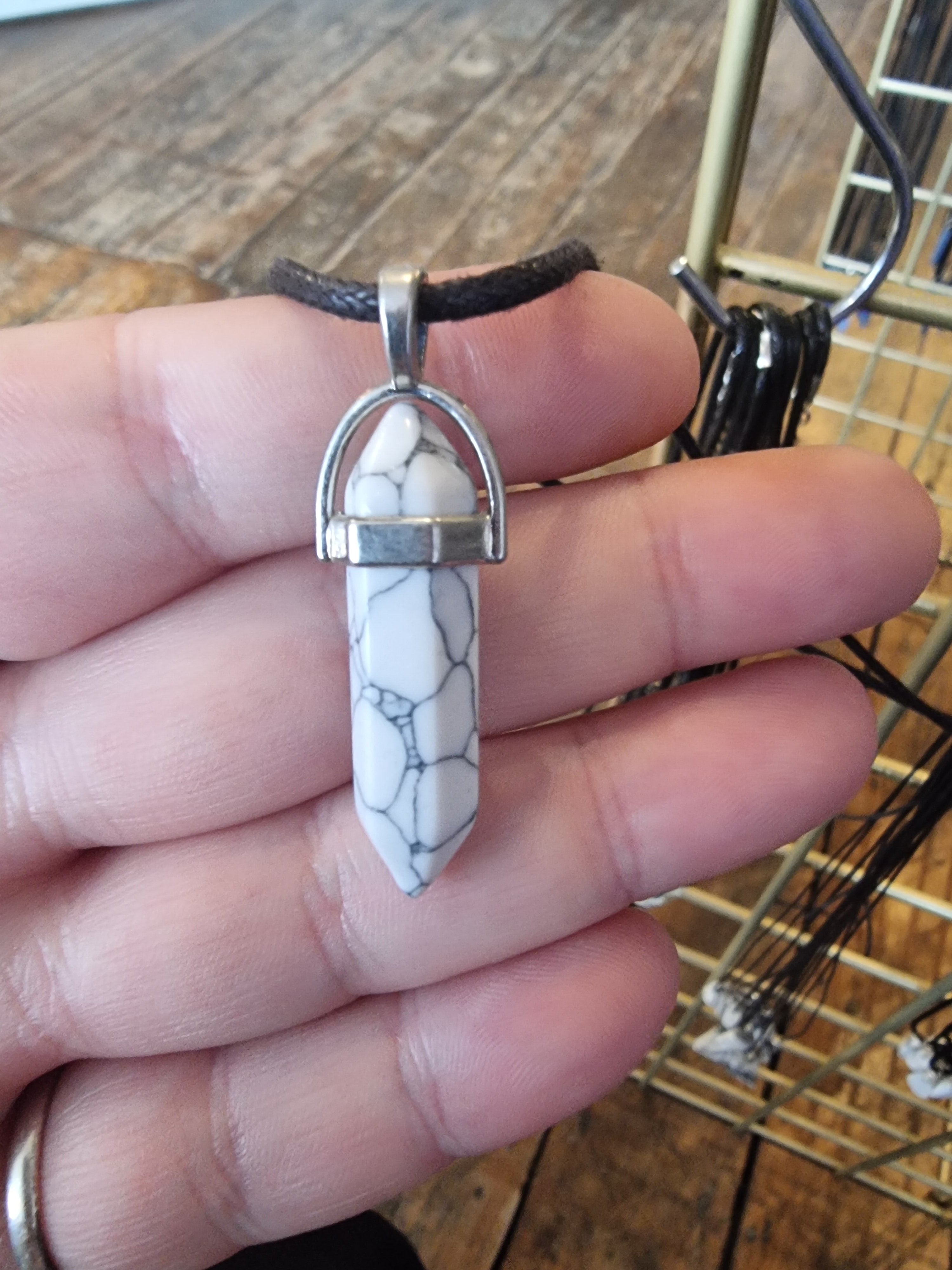 Howlite Point Pendant