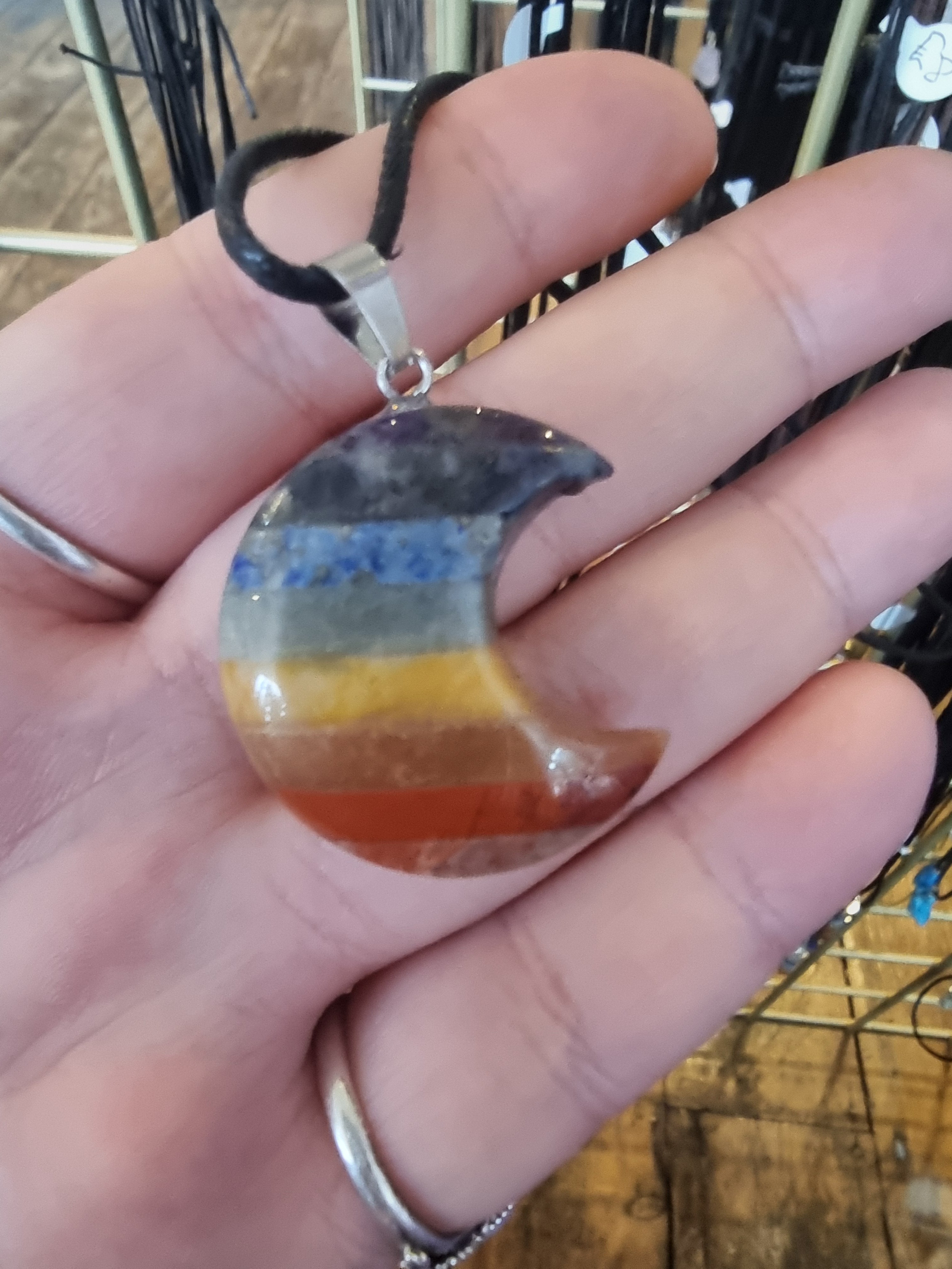Chakra Moon Pendant