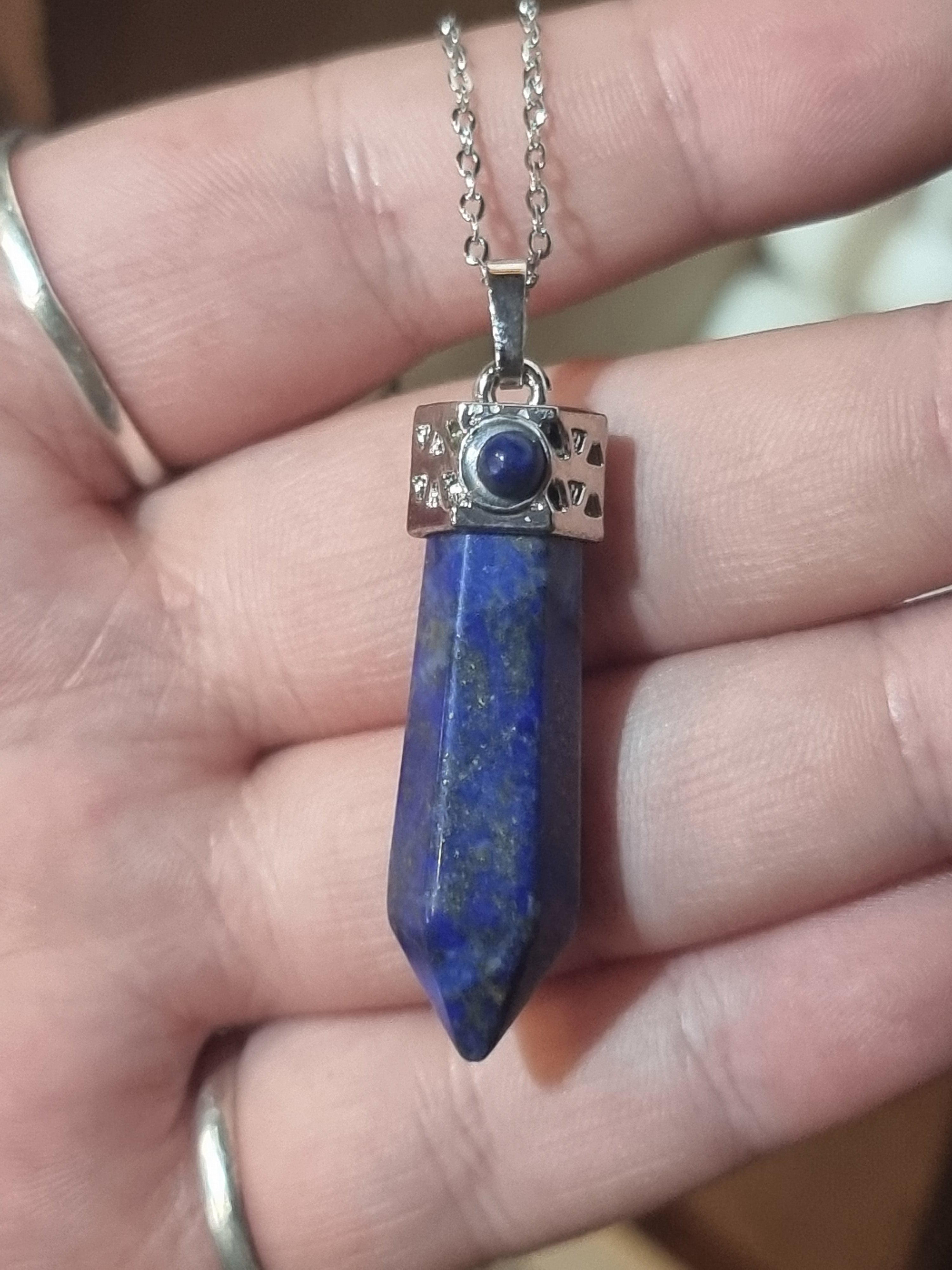 Lapis Lazuli Wand Pendant