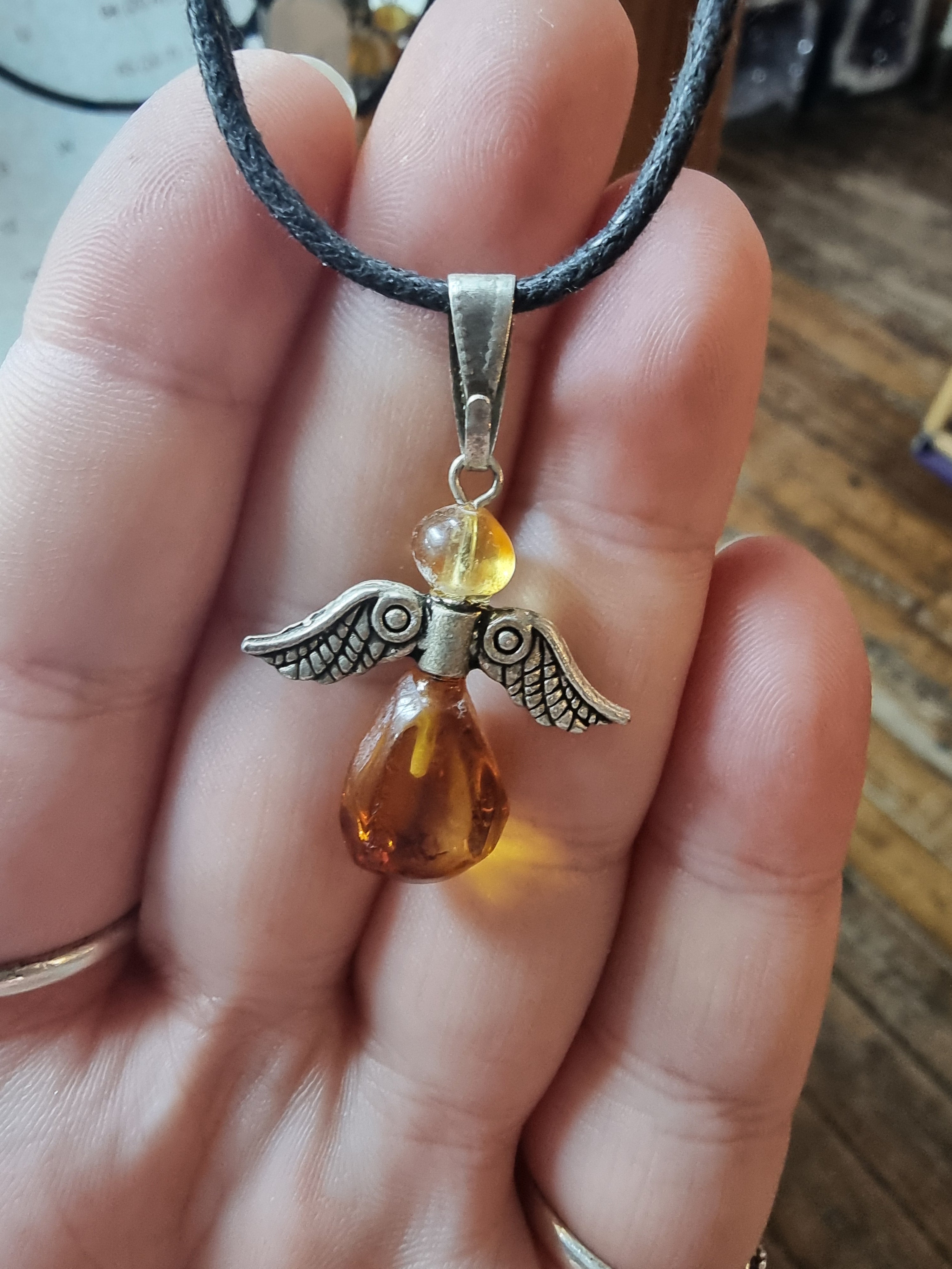 Amber Angel Pendant