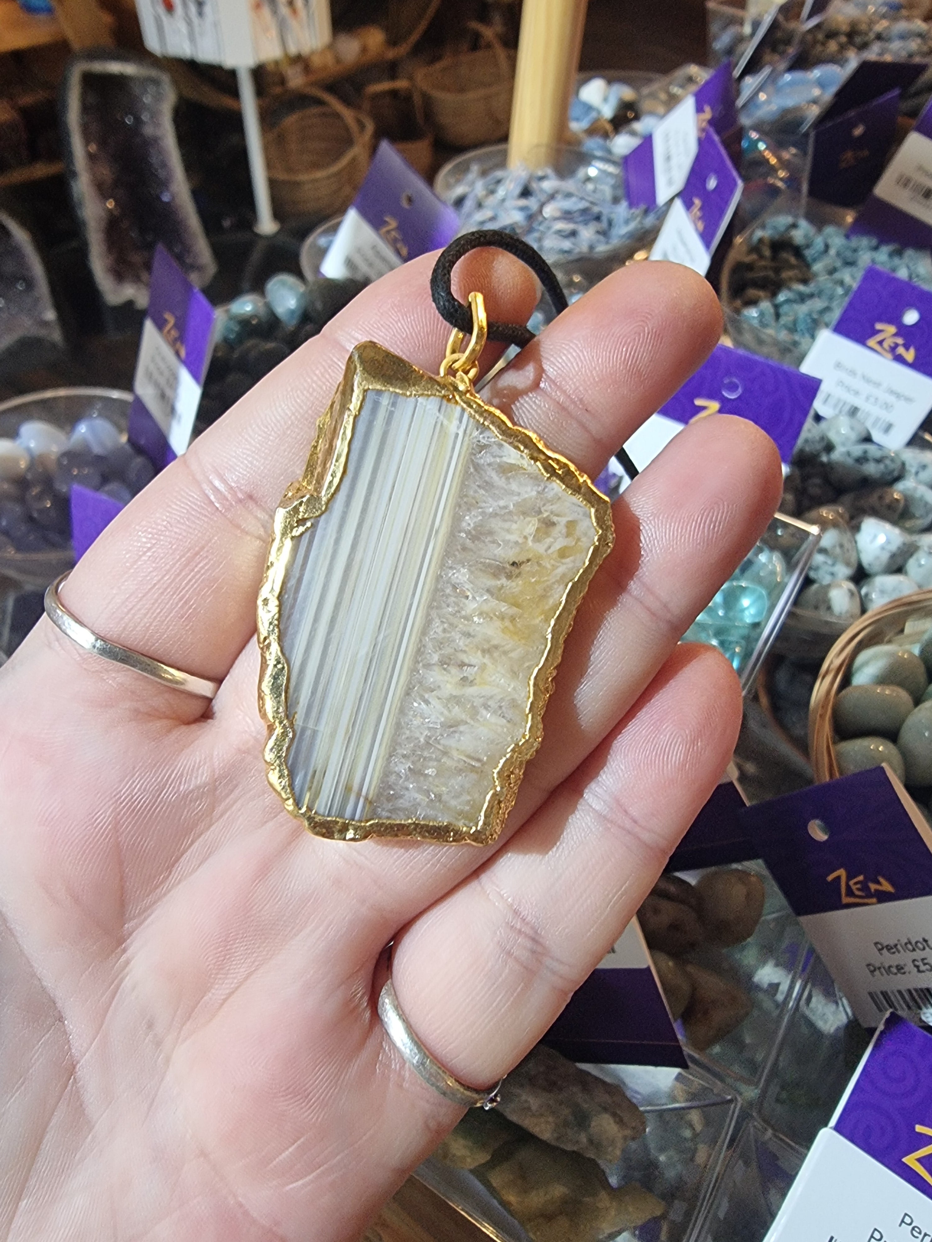 Agate Slice Pendant