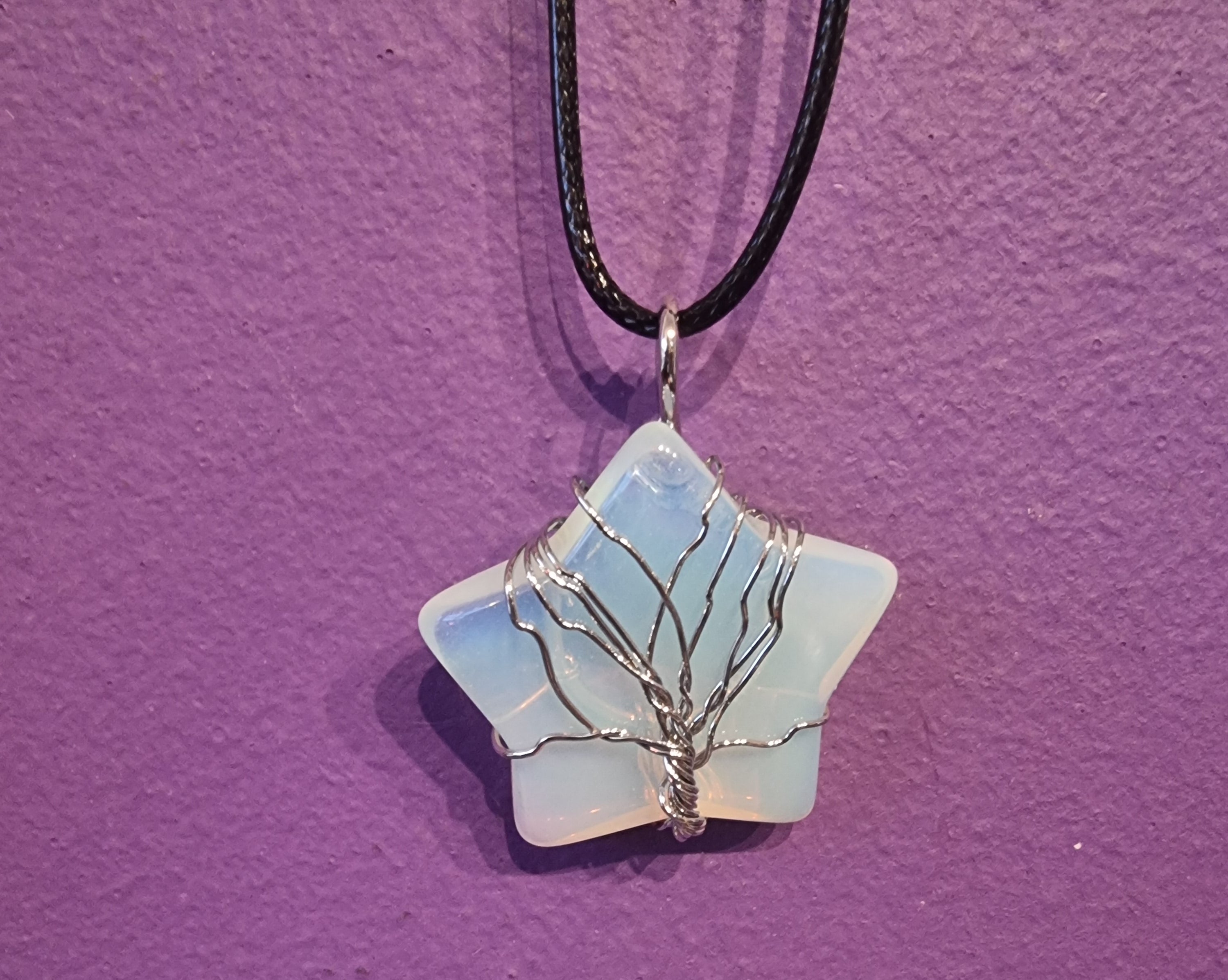 Opalite Star Wrap Pendant