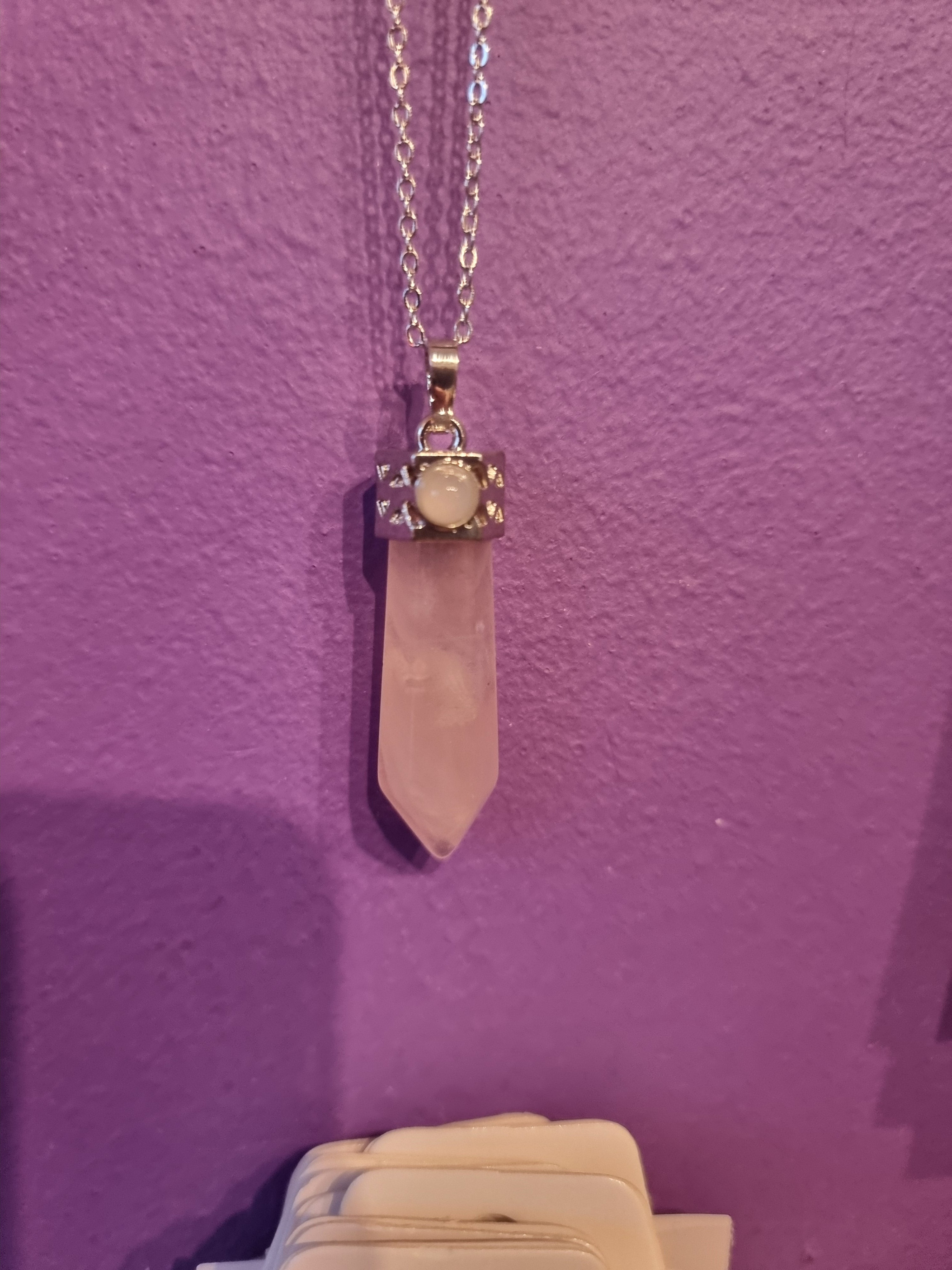 Rose Quartz Wand Pendant