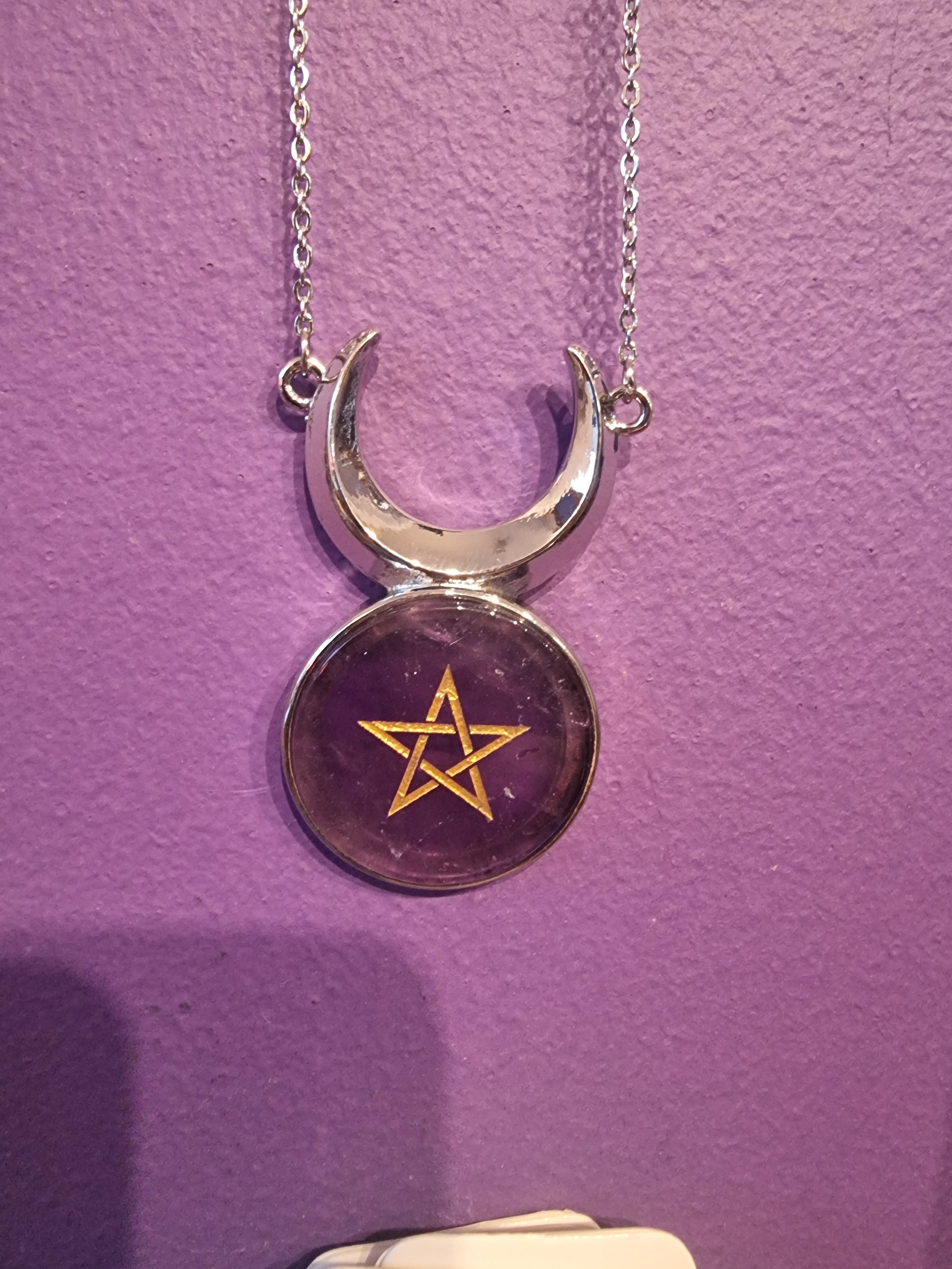 Amethyst Moon Pendant