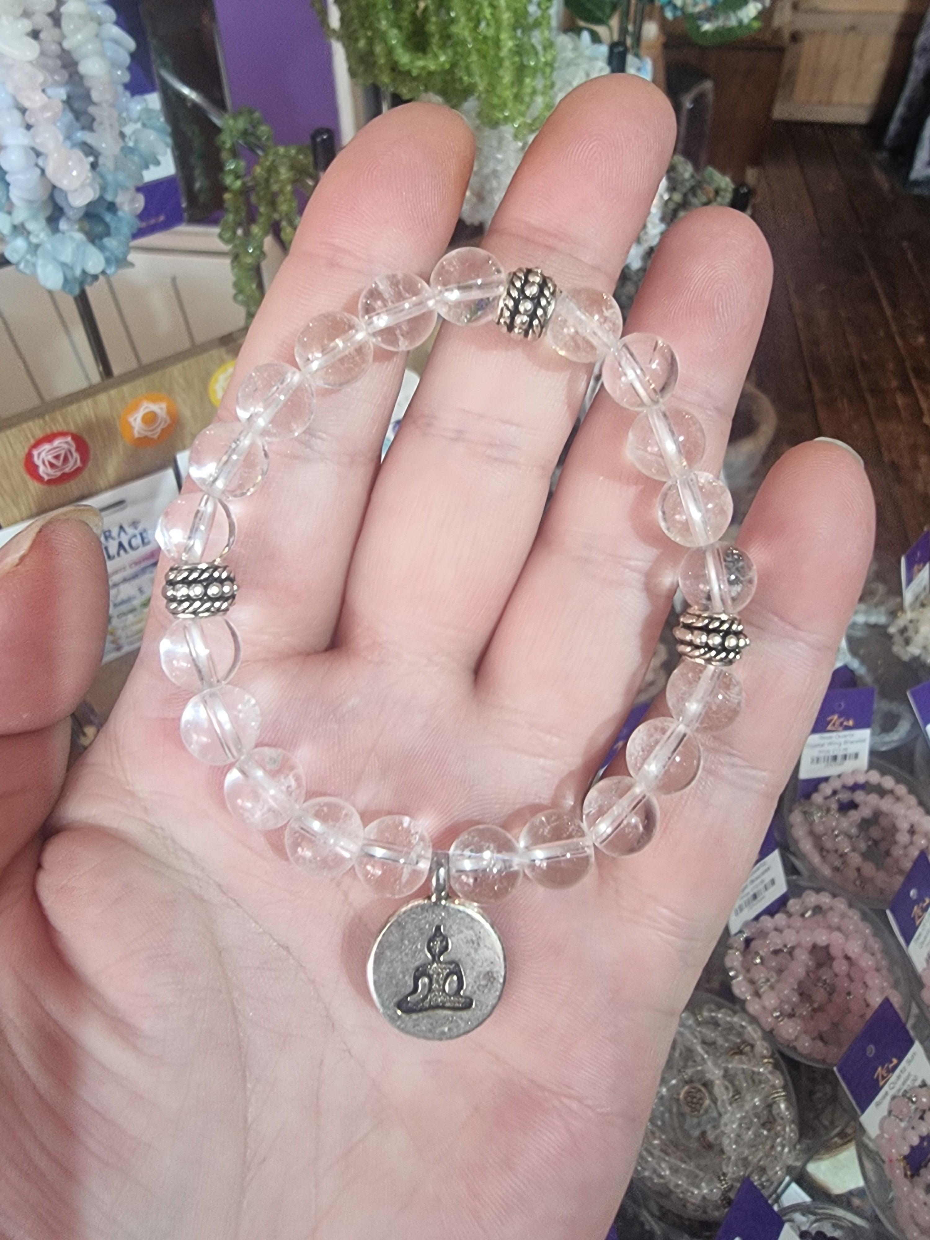 Clear Quartz Buddha Bracelet