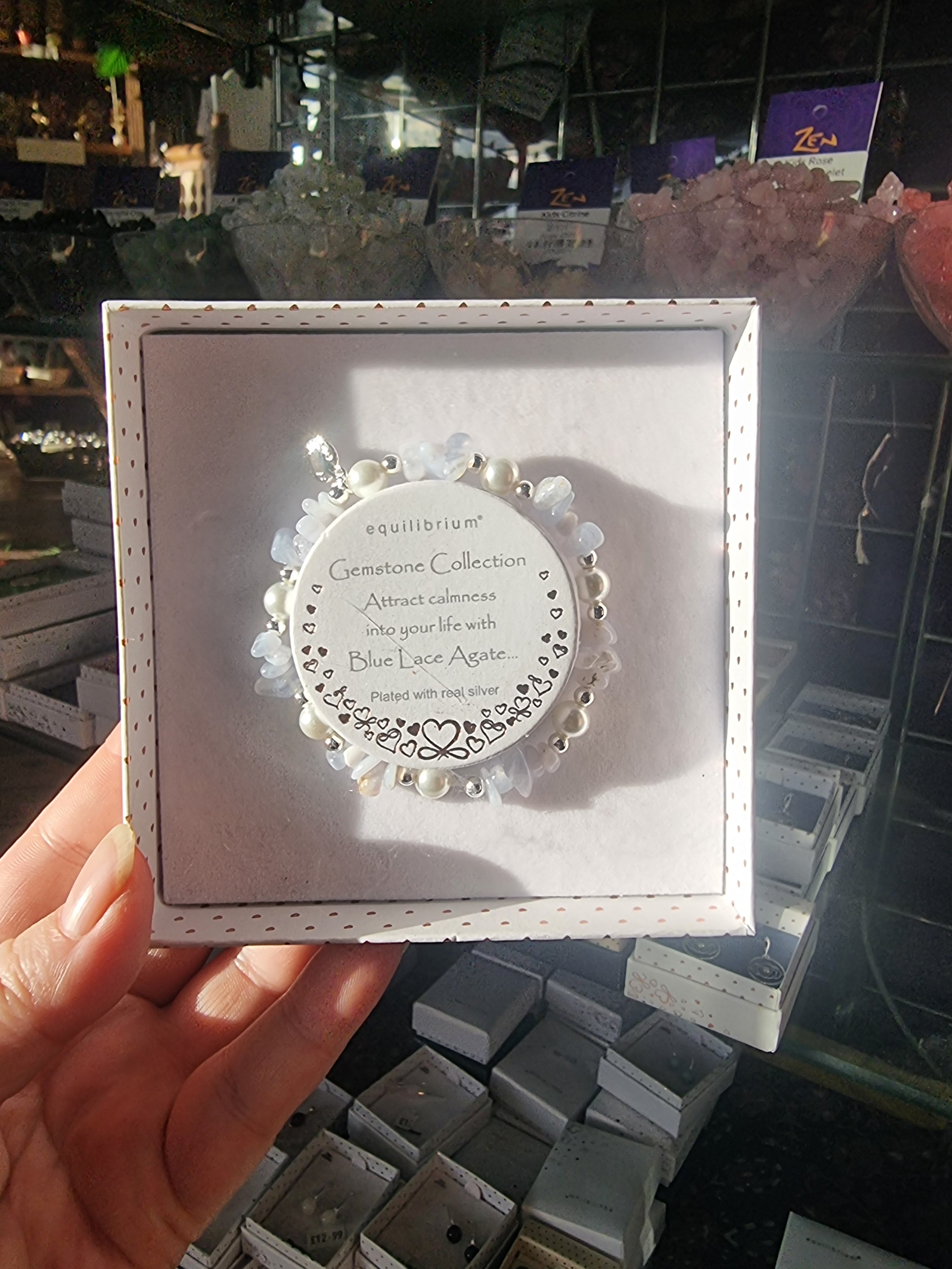 EQ Blue Lace Agate Bracelet