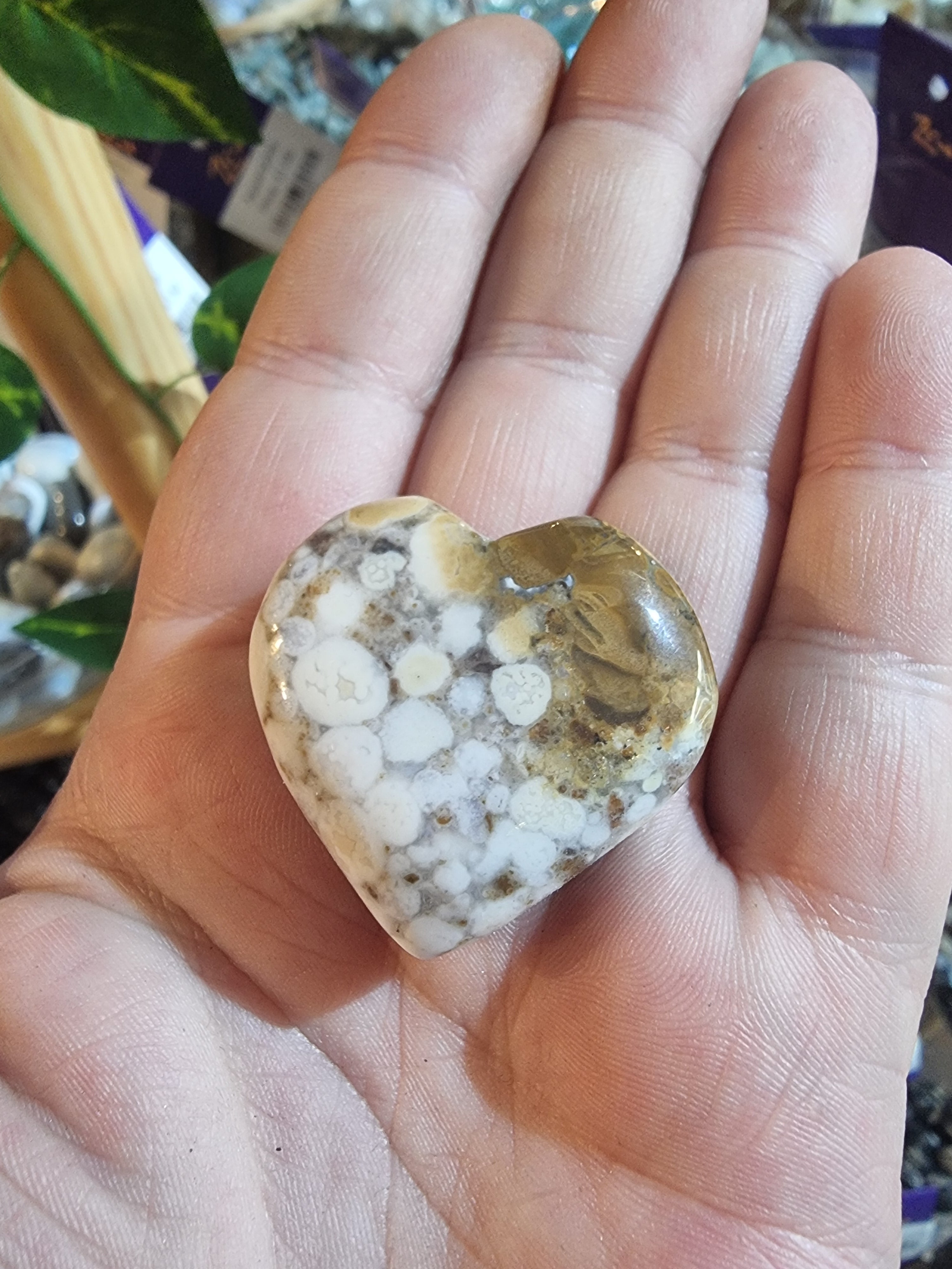 Spotted Agate Heart