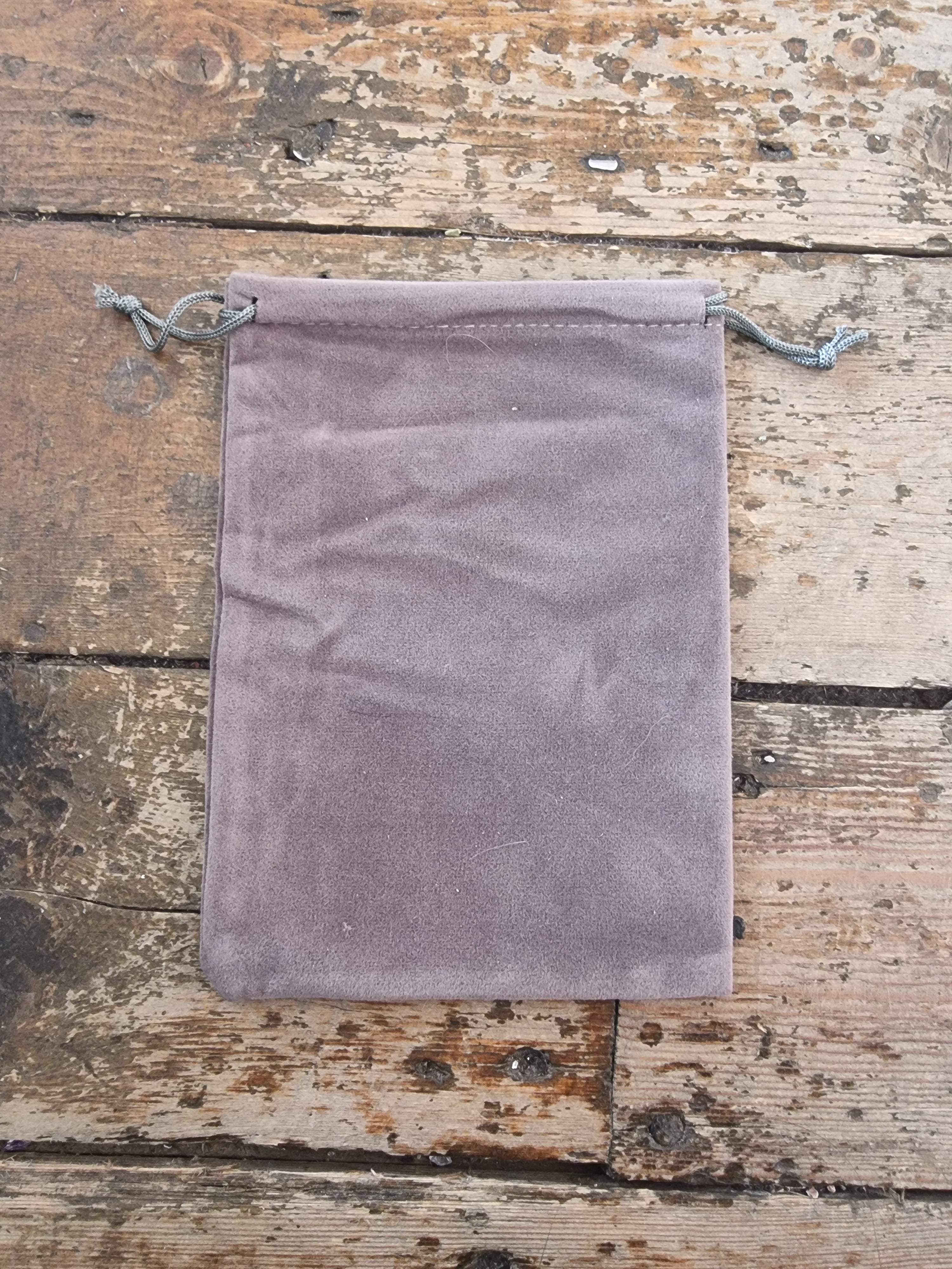 Grey Velvet Pouch