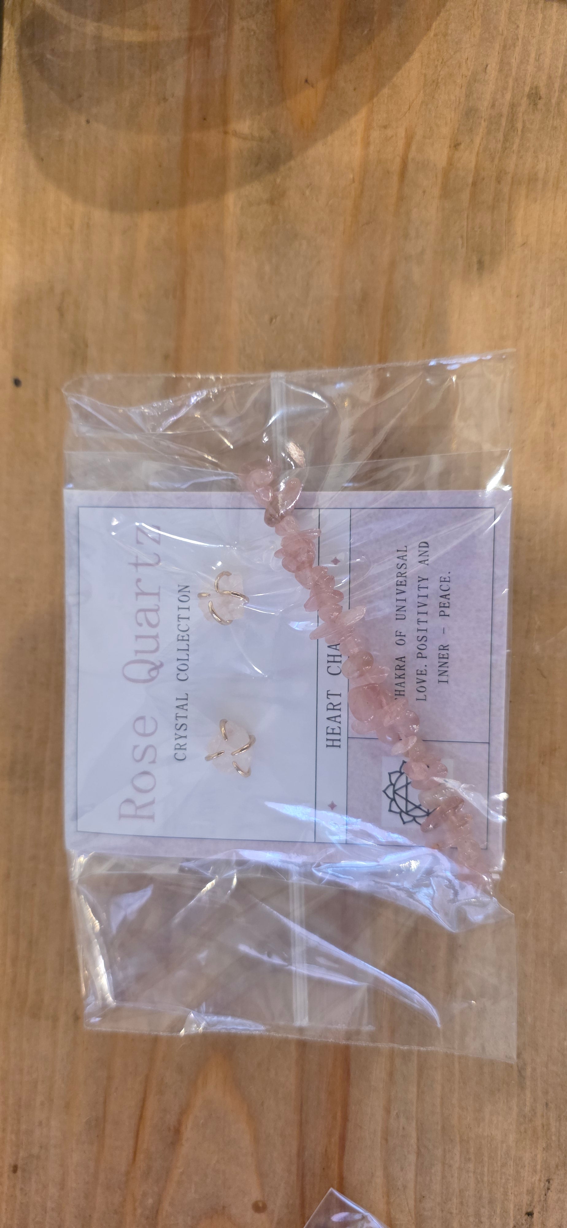 Rose Quartz Earring & Bracelet Gift Set