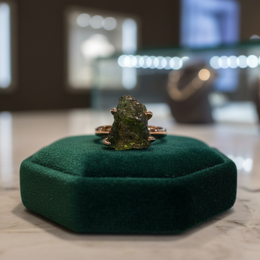 Moldavite Ring