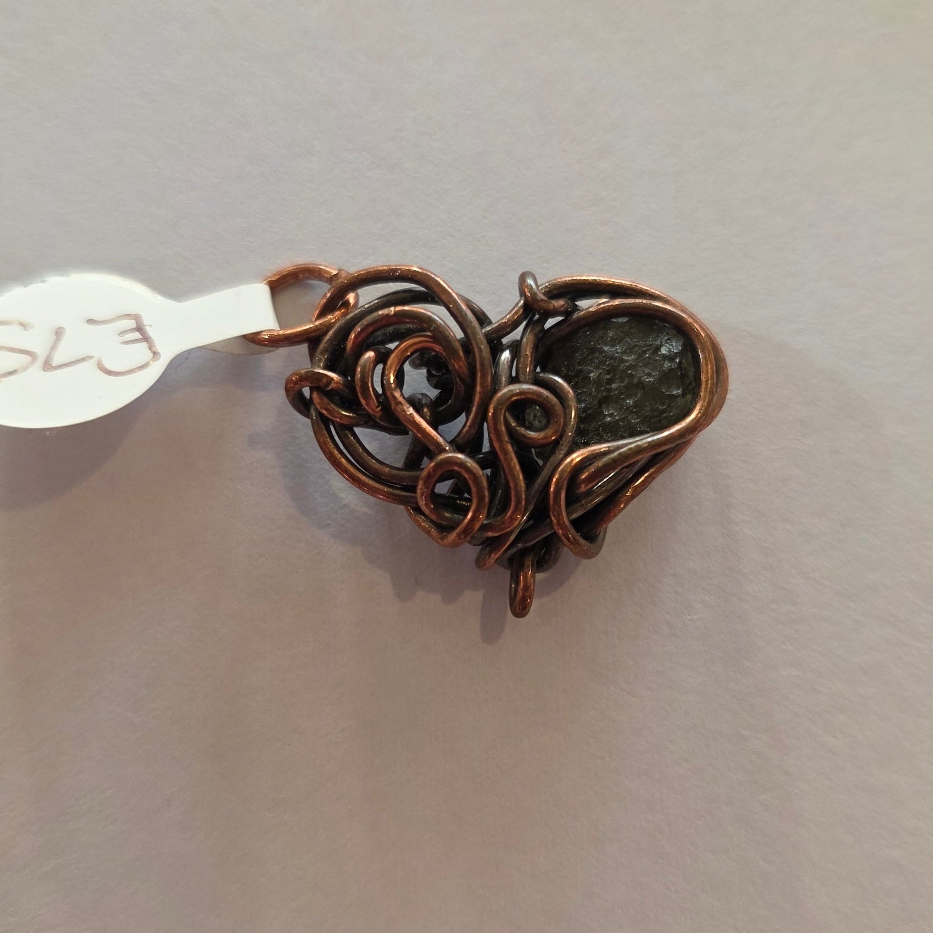 Moldavite Heart Pendant