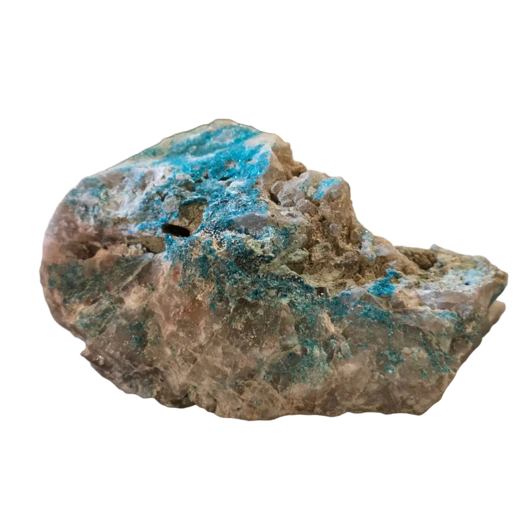 Dioptase on Smokey Quartz