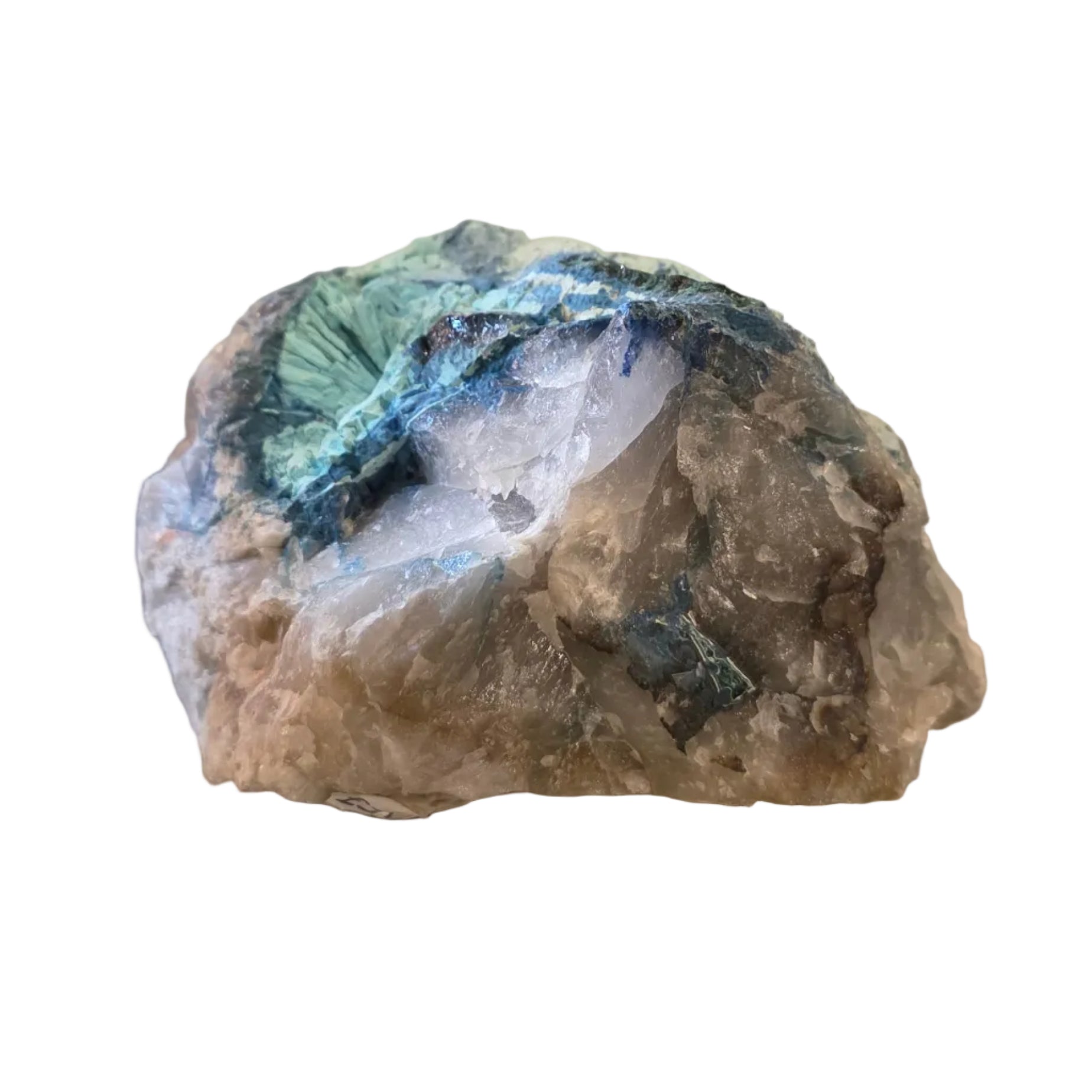 Dioptase on Smokey Quartz