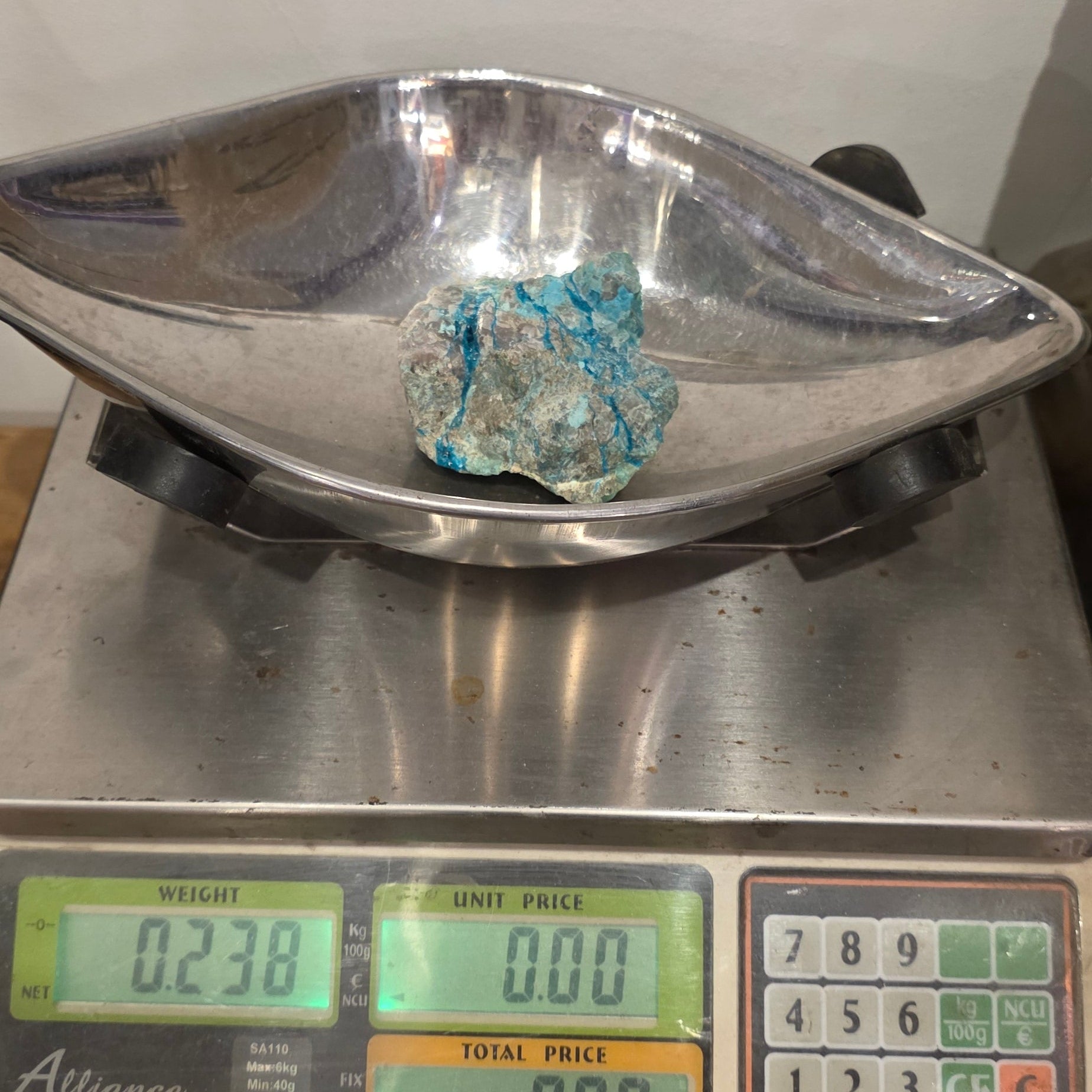 Dioptase on Smokey Quartz