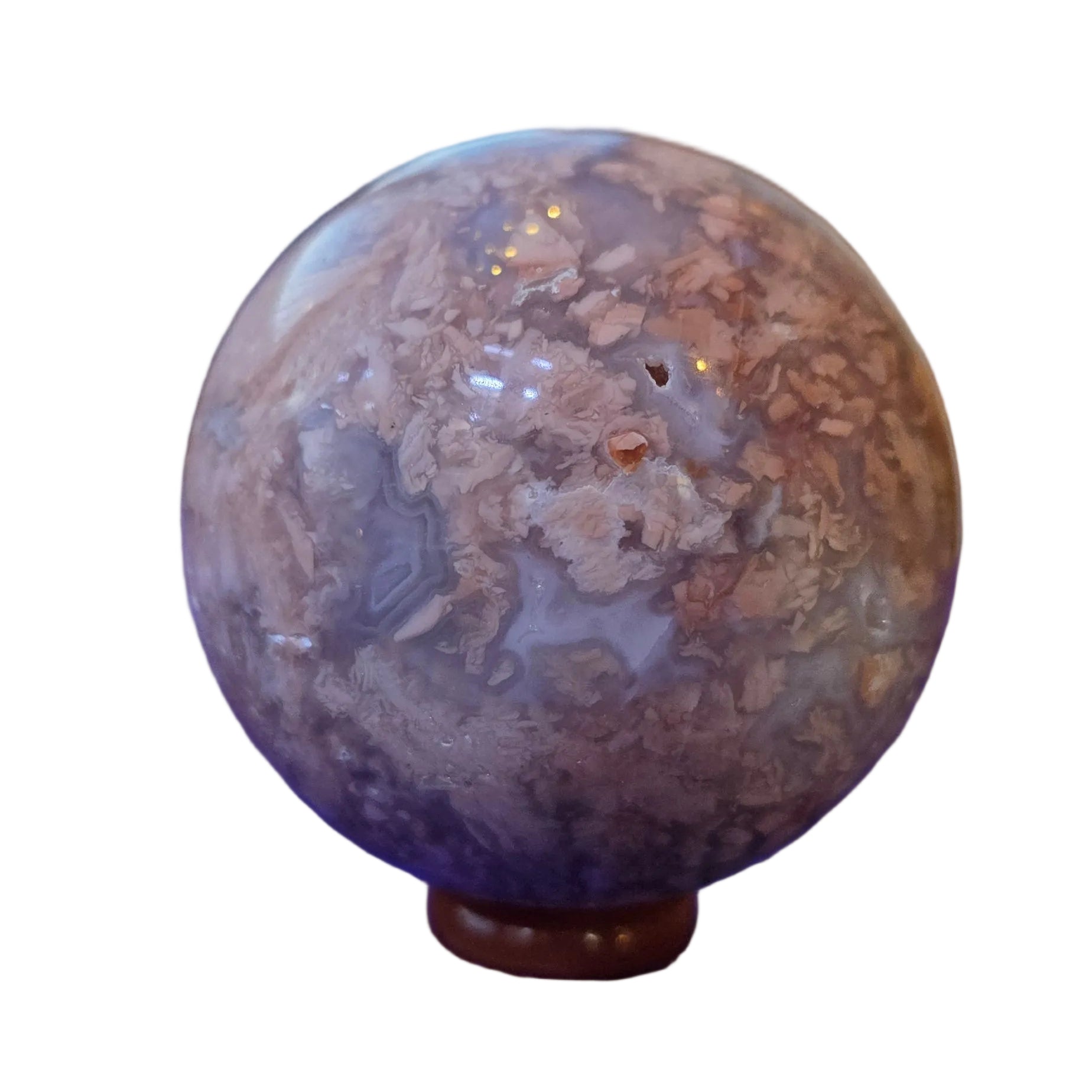 Cotton Candy Pink Agate Sphere