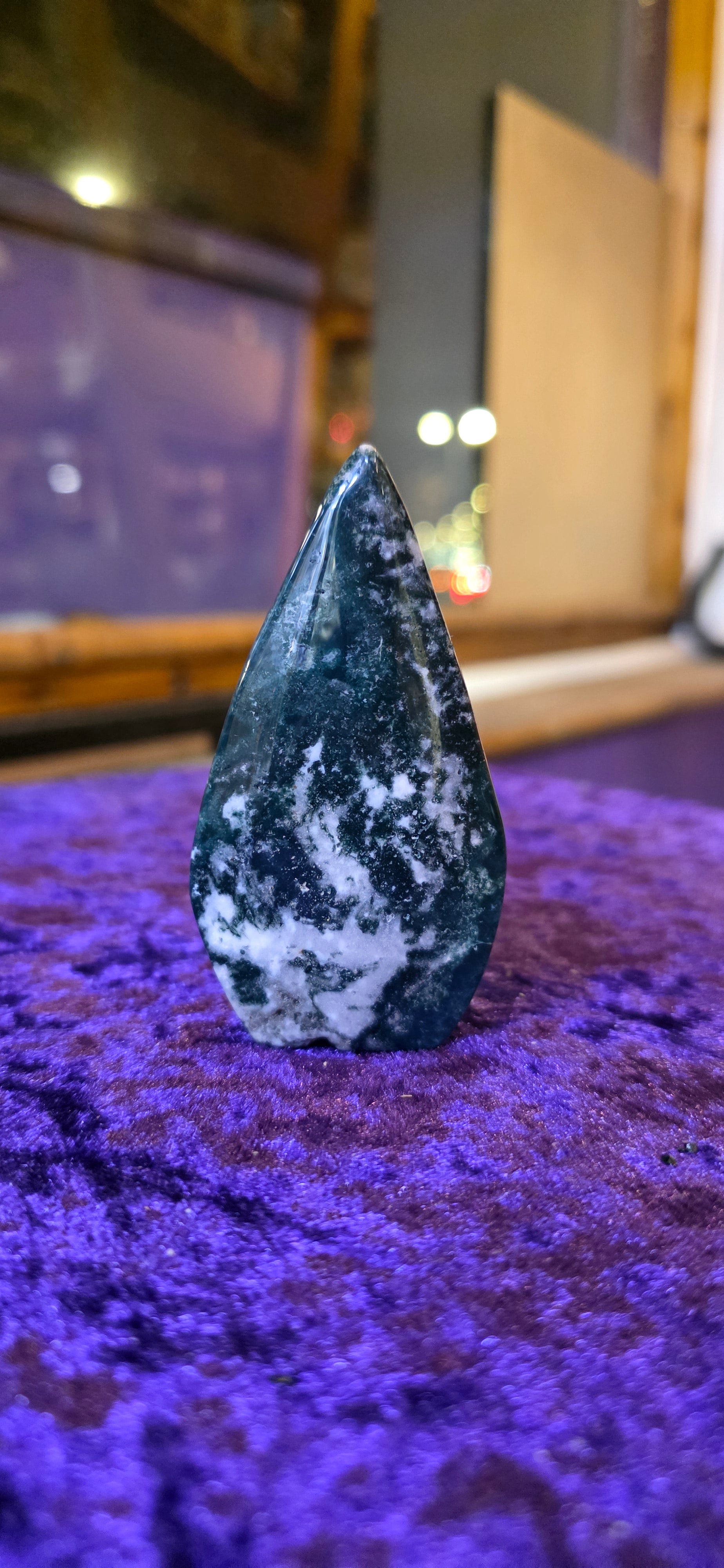 Moss Agate Drop