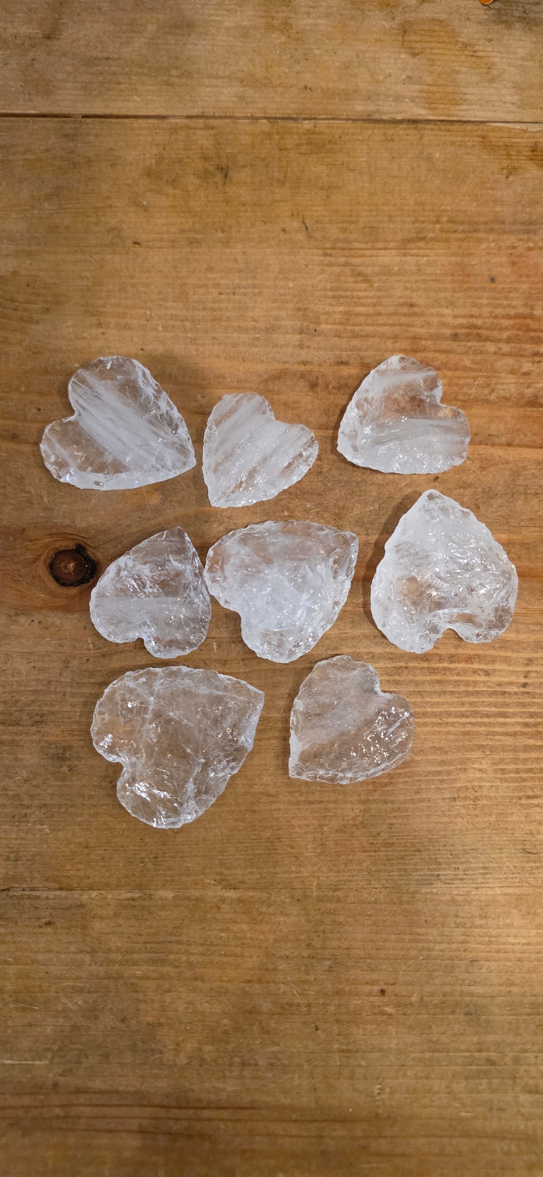 Clear Quartz Hearts (Raw)