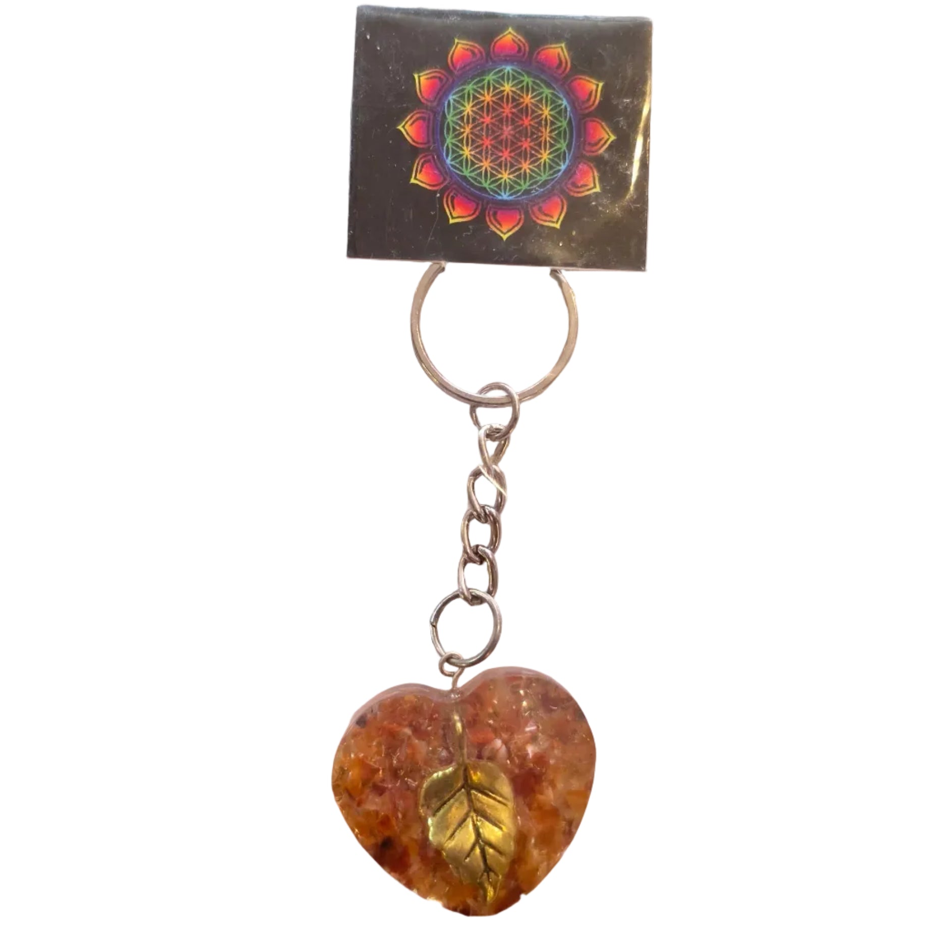 Leaf Orgonite Keyring
