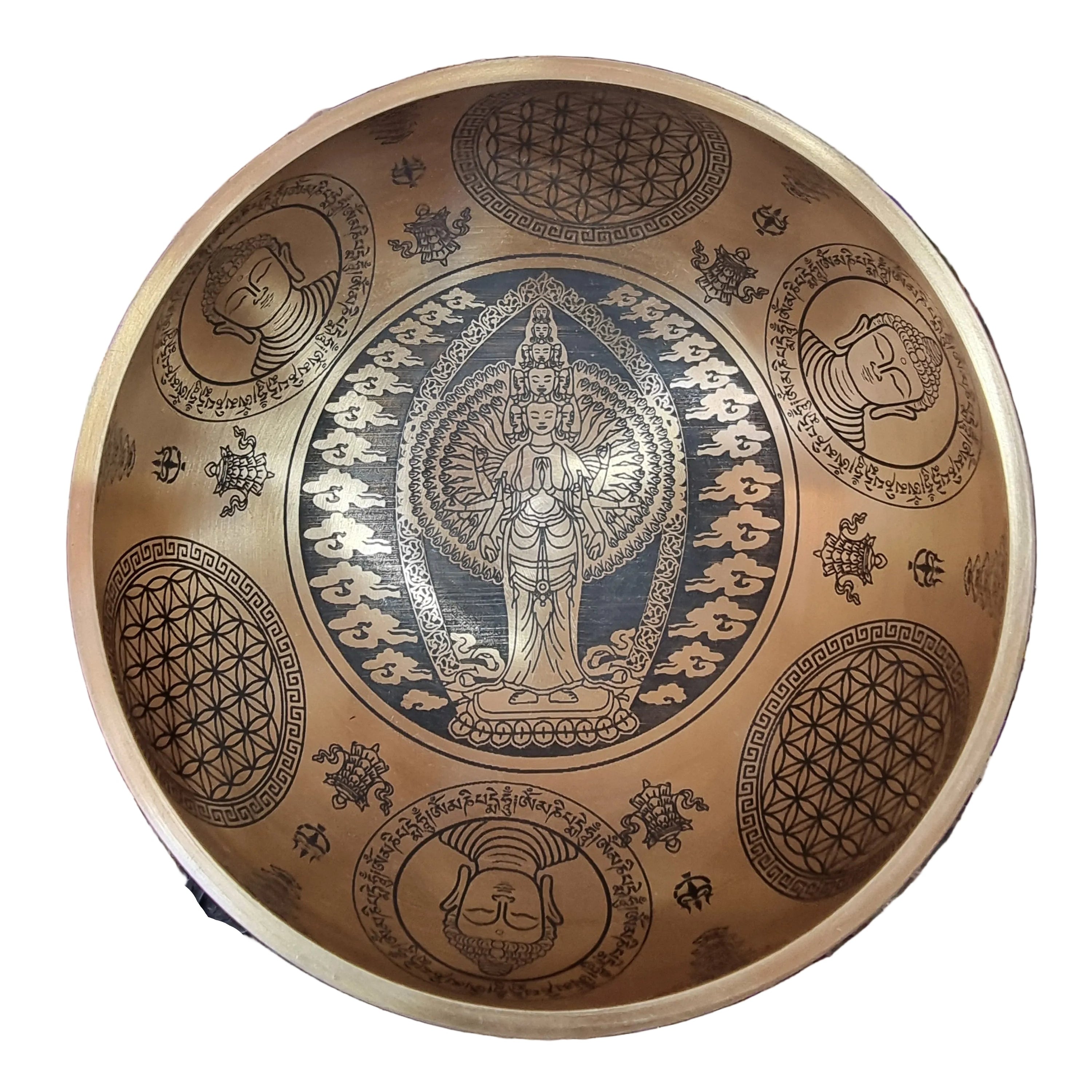Chenrezig Engraved Singing Bowl (15cm)