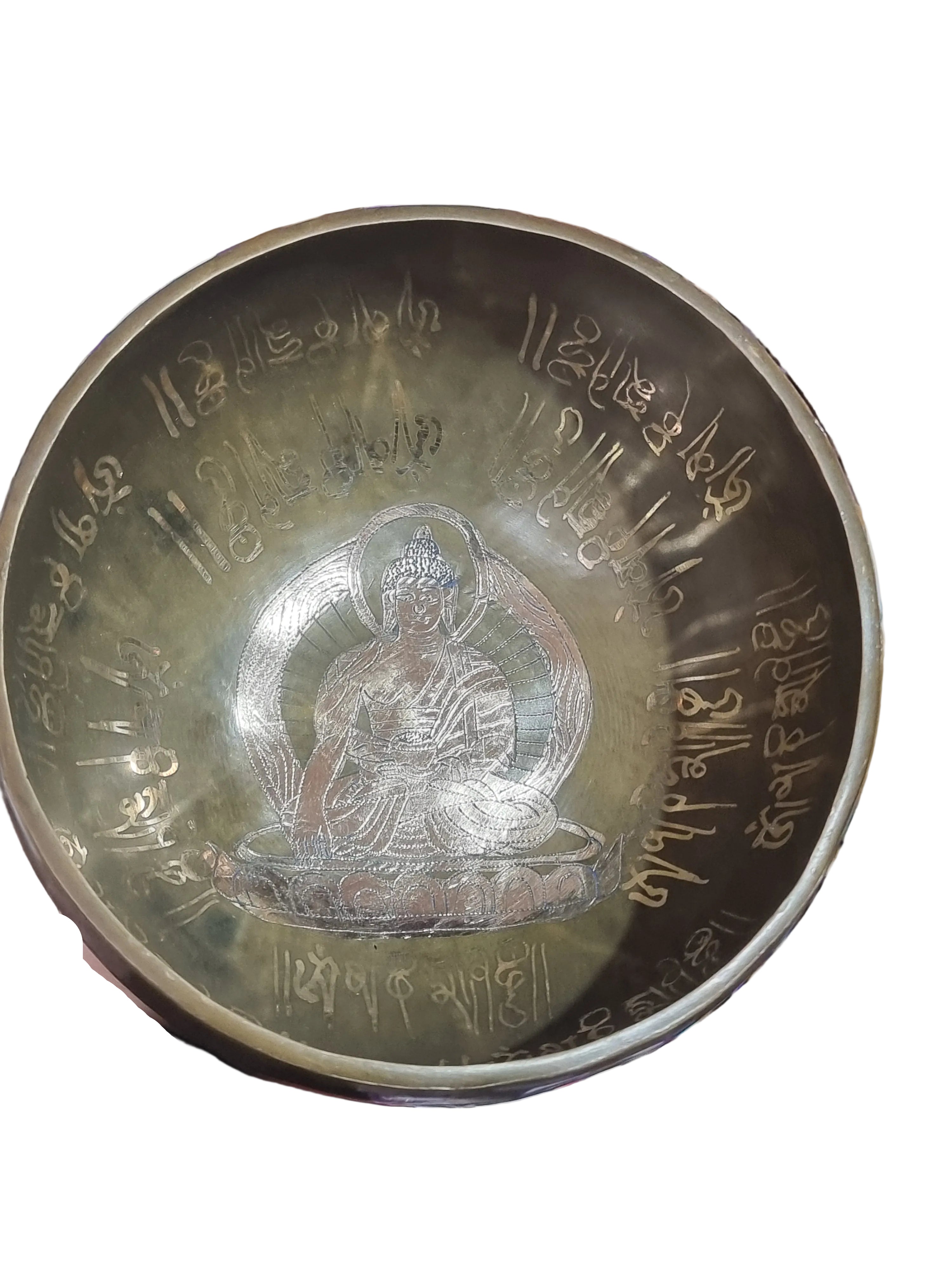 Buddha Engraved Singing Bowl (15.5cm)