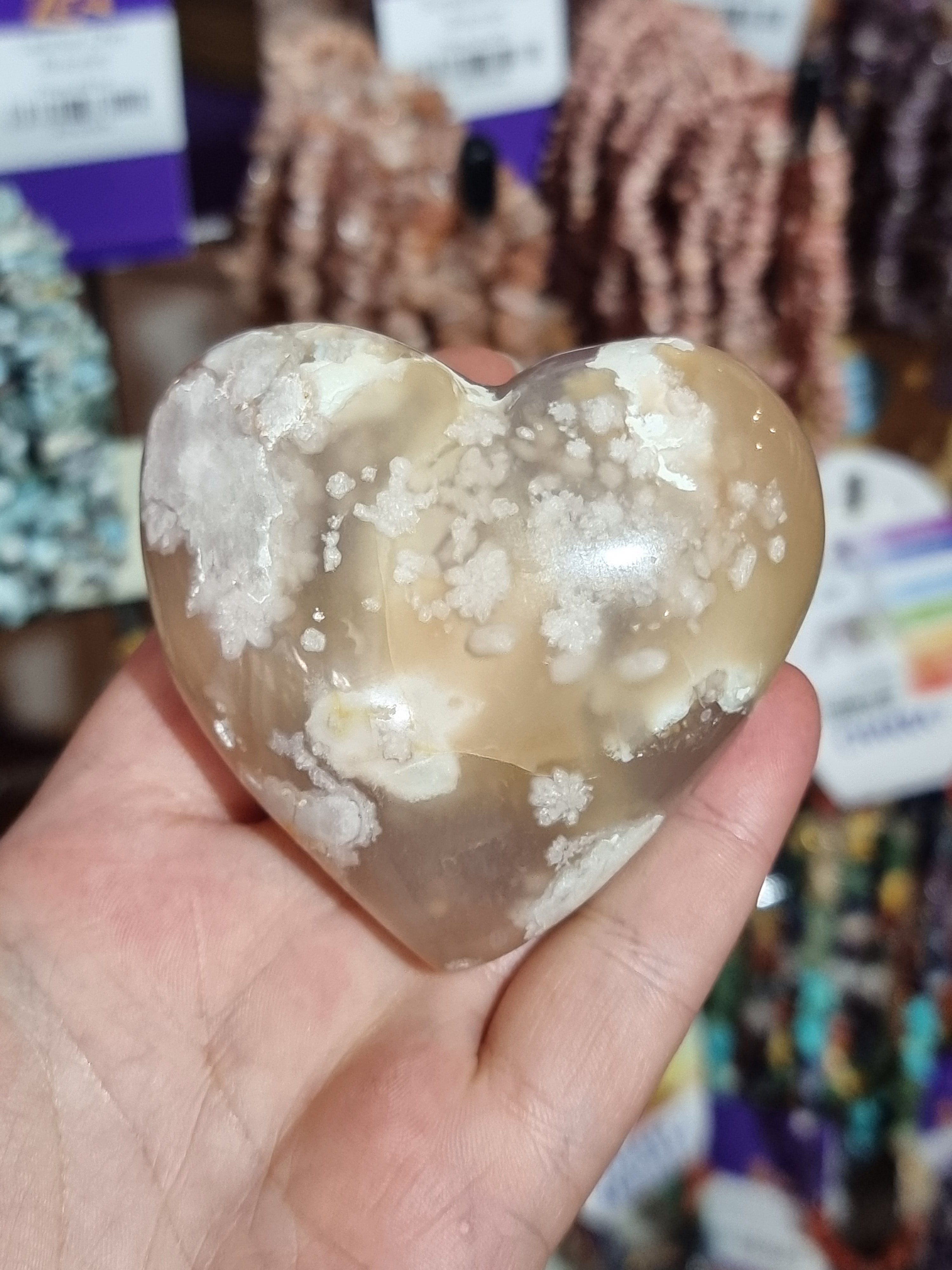 Flower Agate Heart