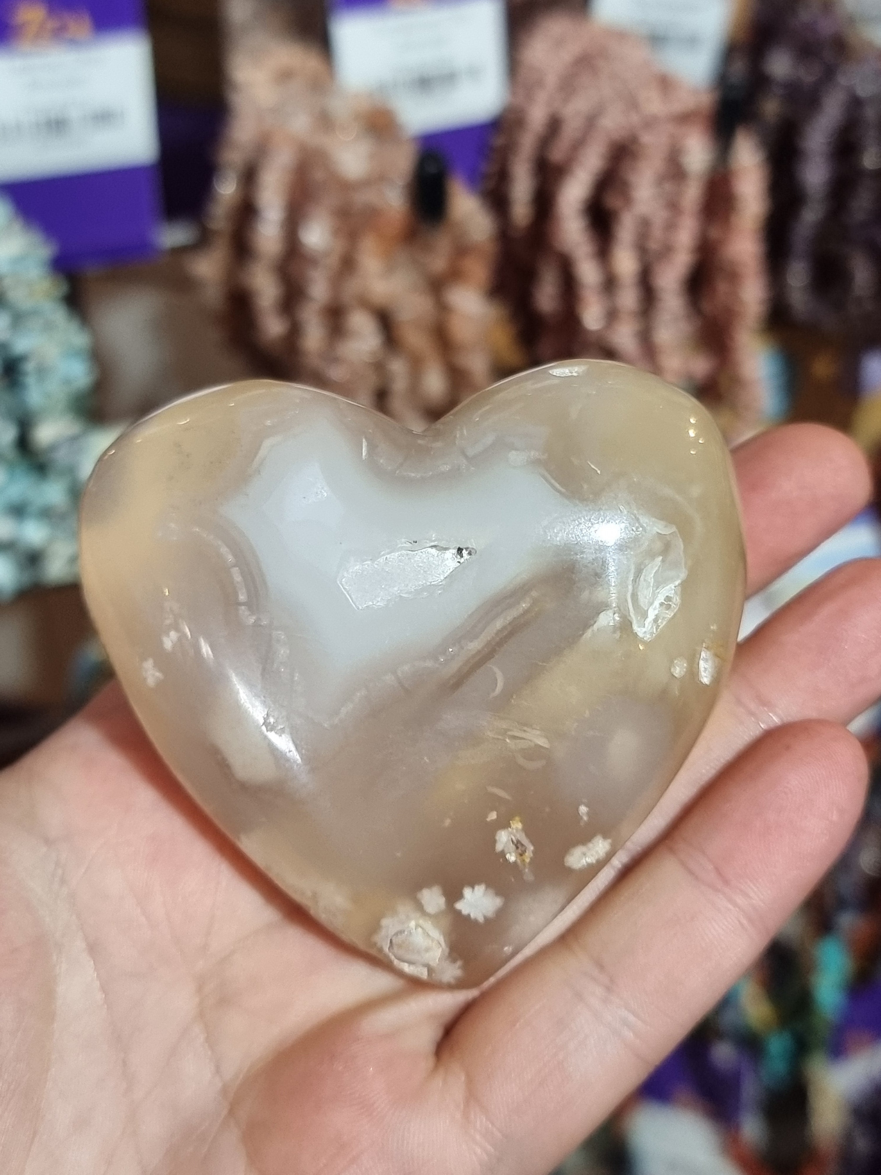 Flower Agate Heart