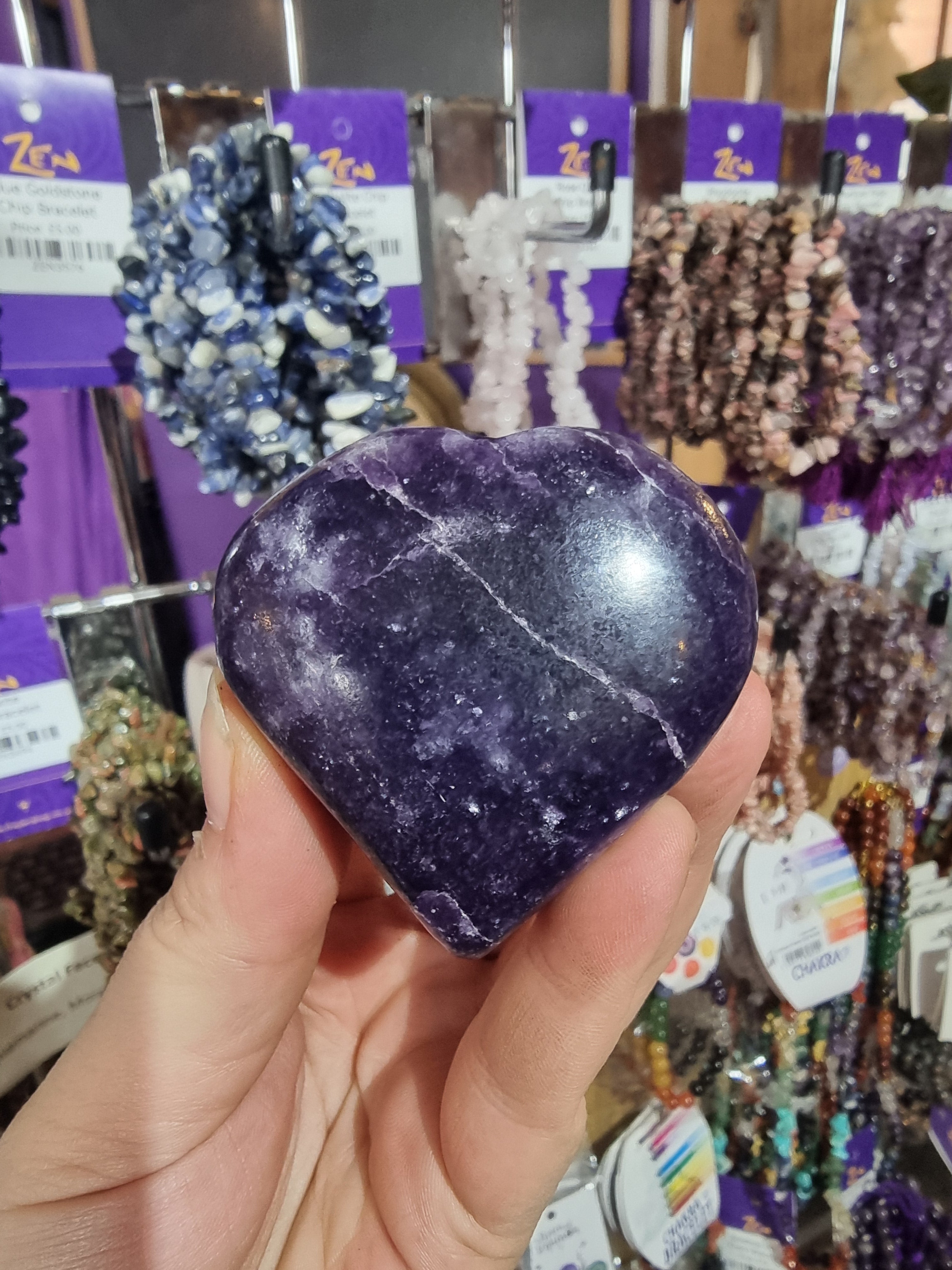 Lepidolite Heart