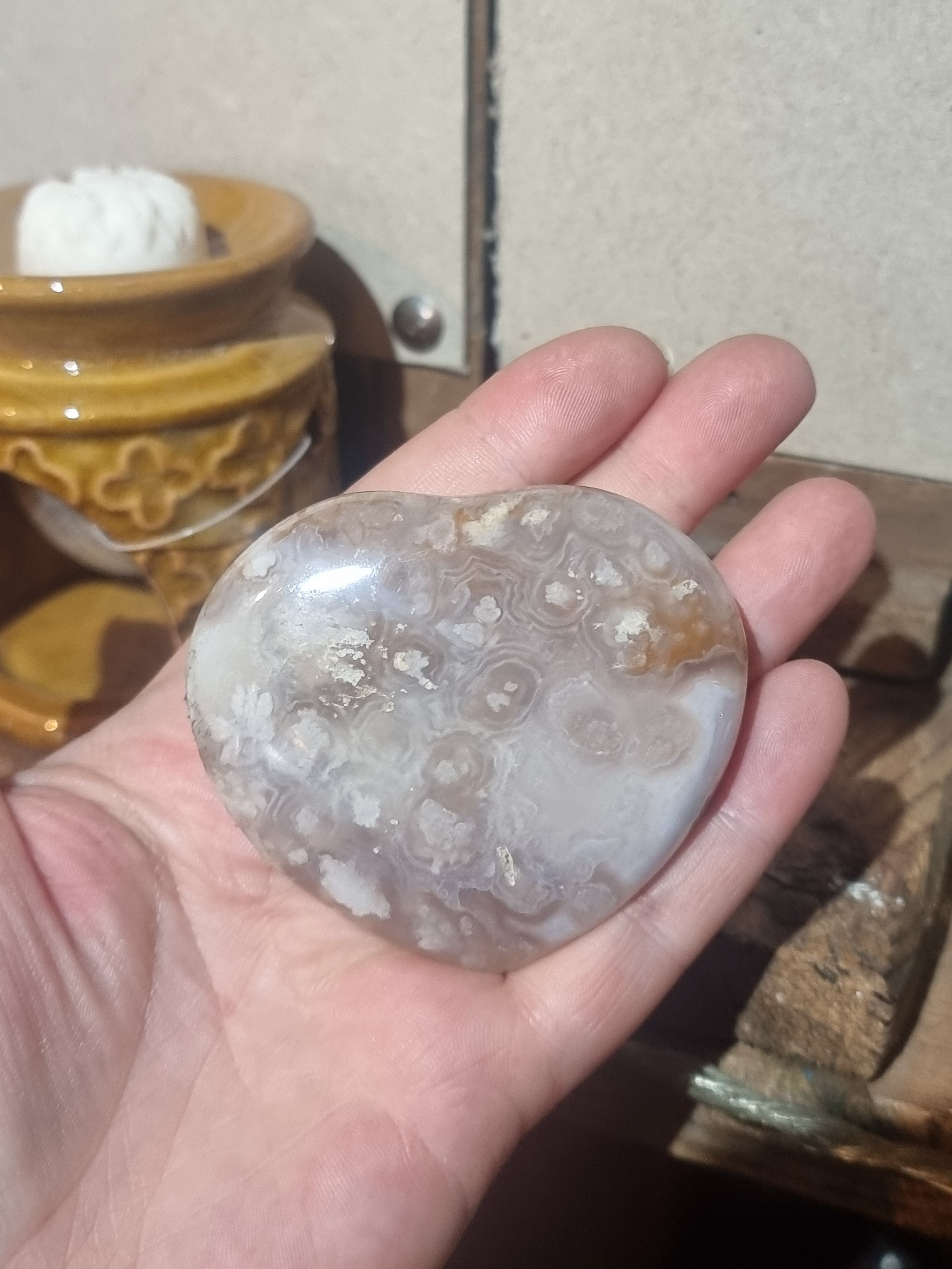 Flower Agate Heart
