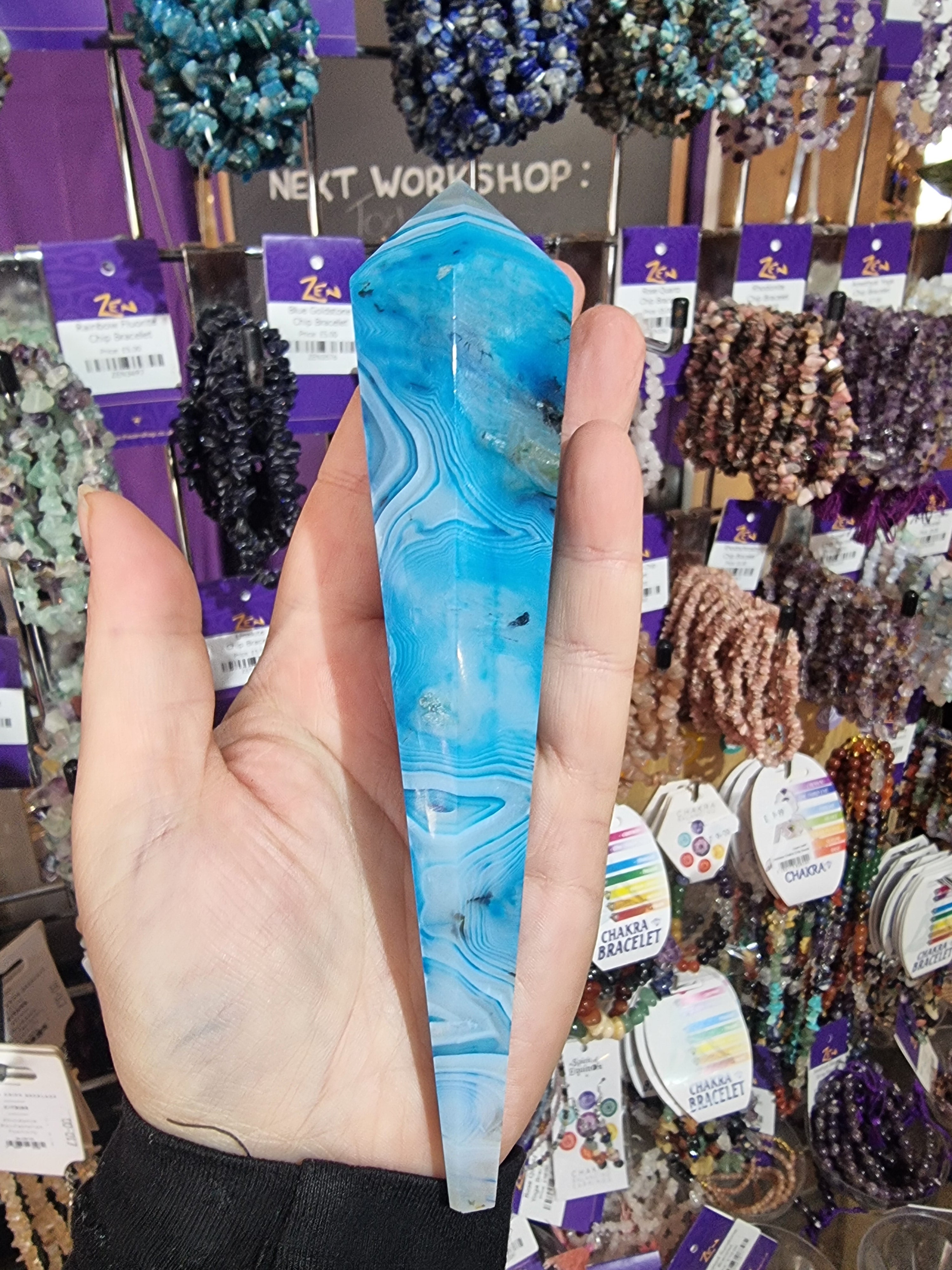 Blue Agate Wand