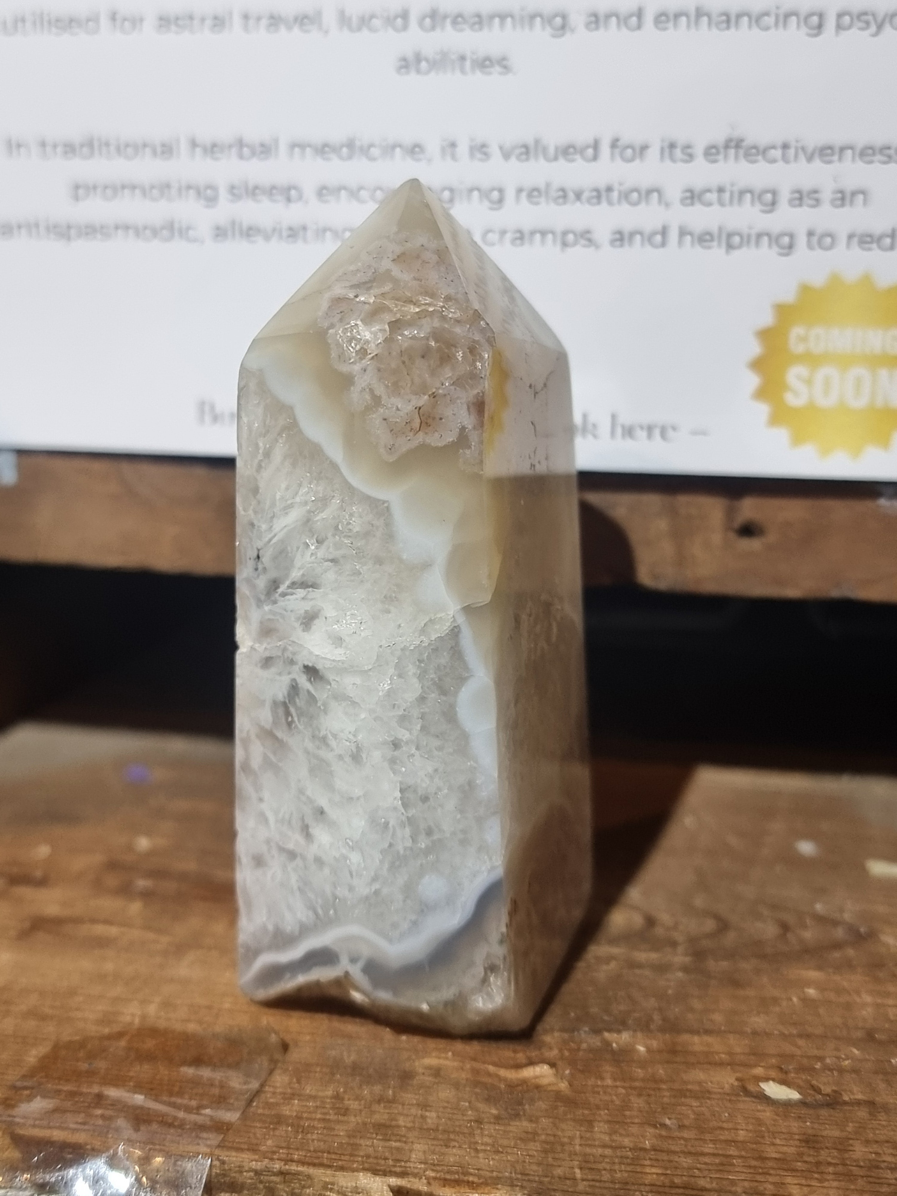 Druzy Aura Agate Tower (242g)